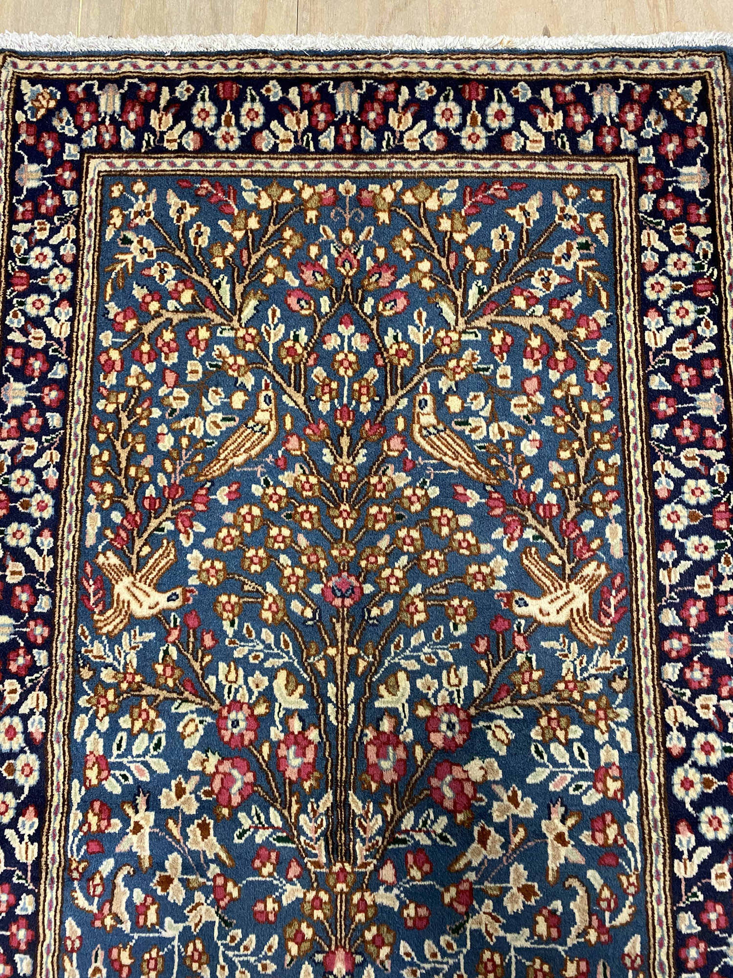 1.4x0.9M Tree Of Life Persian Kerman Rug - Image 2