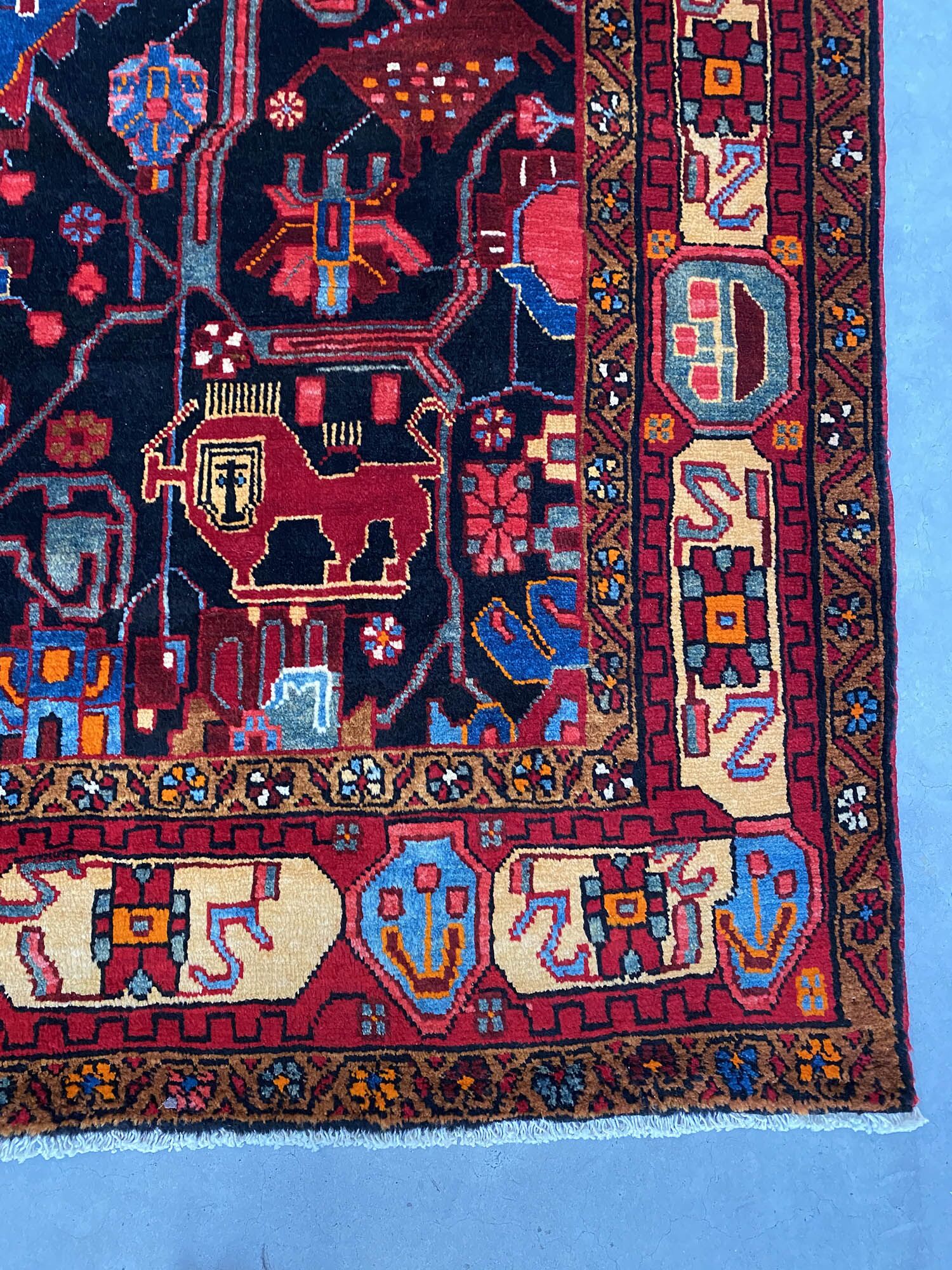 3.4x1.7M Unique Tribal Nahavand Rug - Image 3