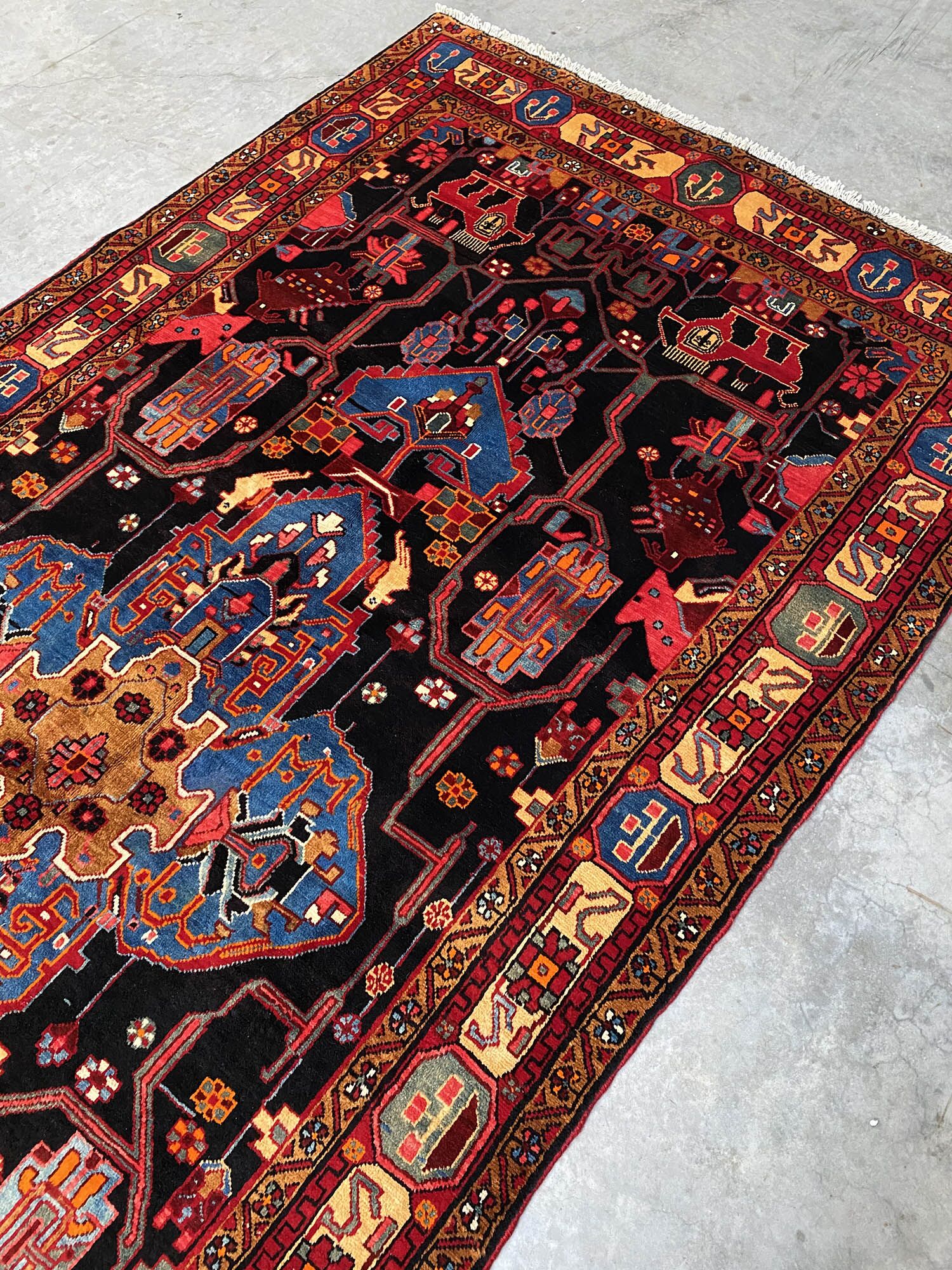 3.4x1.7M Unique Tribal Nahavand Rug - Image 6