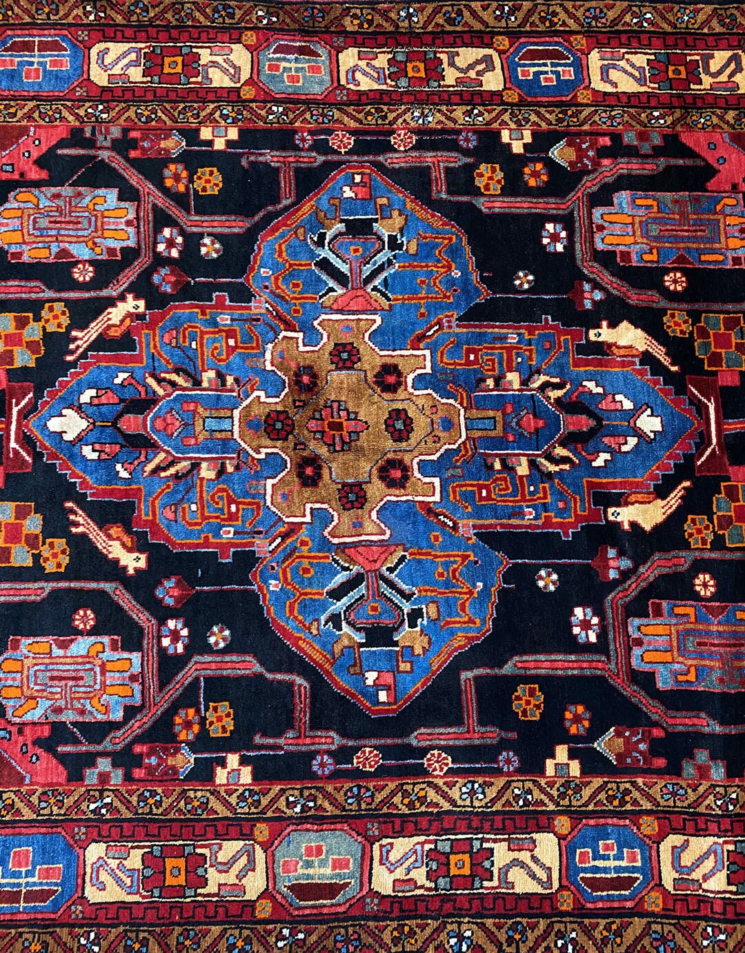 3.4x1.7M Unique Tribal Nahavand Rug