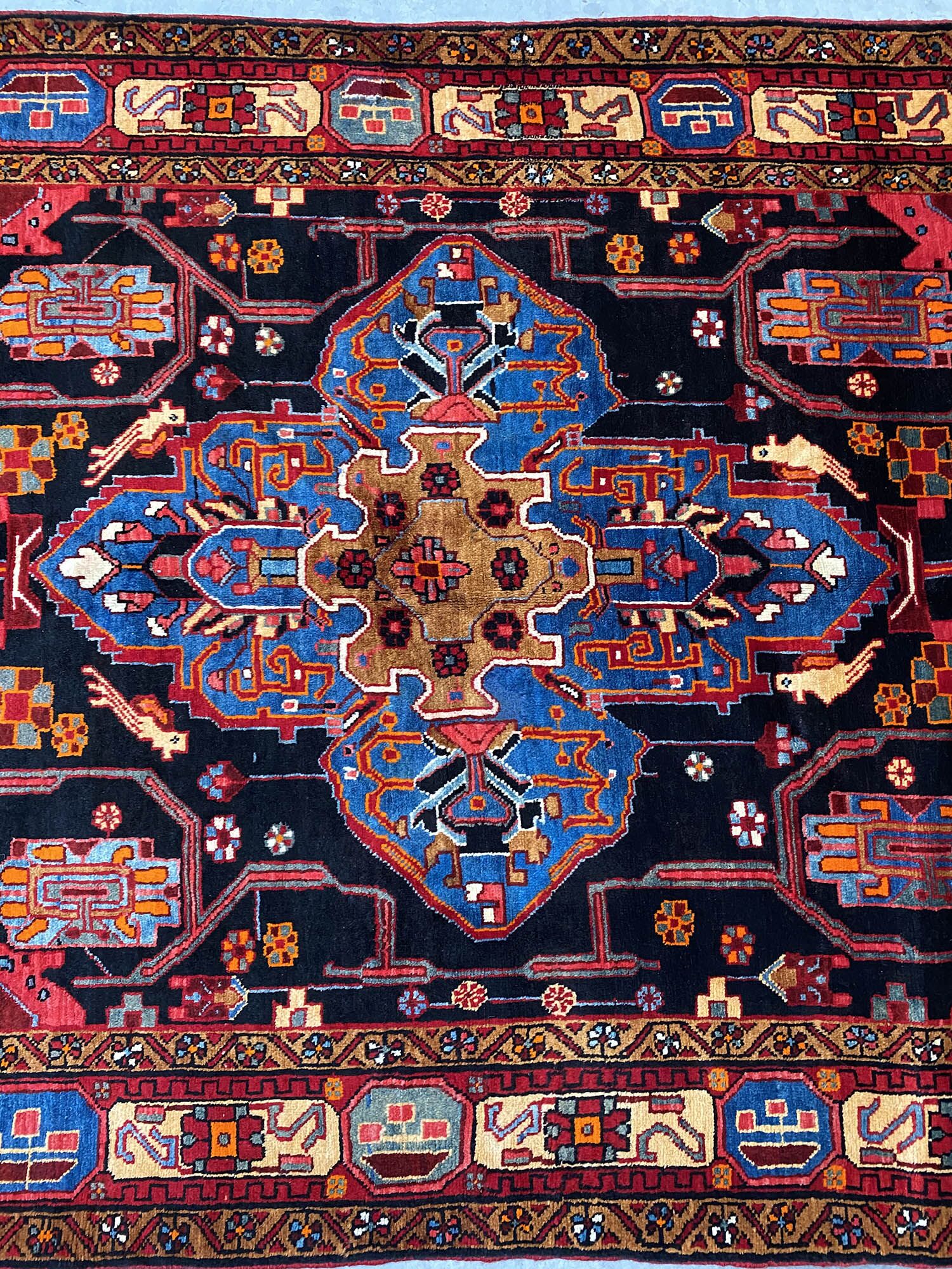 3.4x1.7M Unique Tribal Nahavand Rug - Image 7