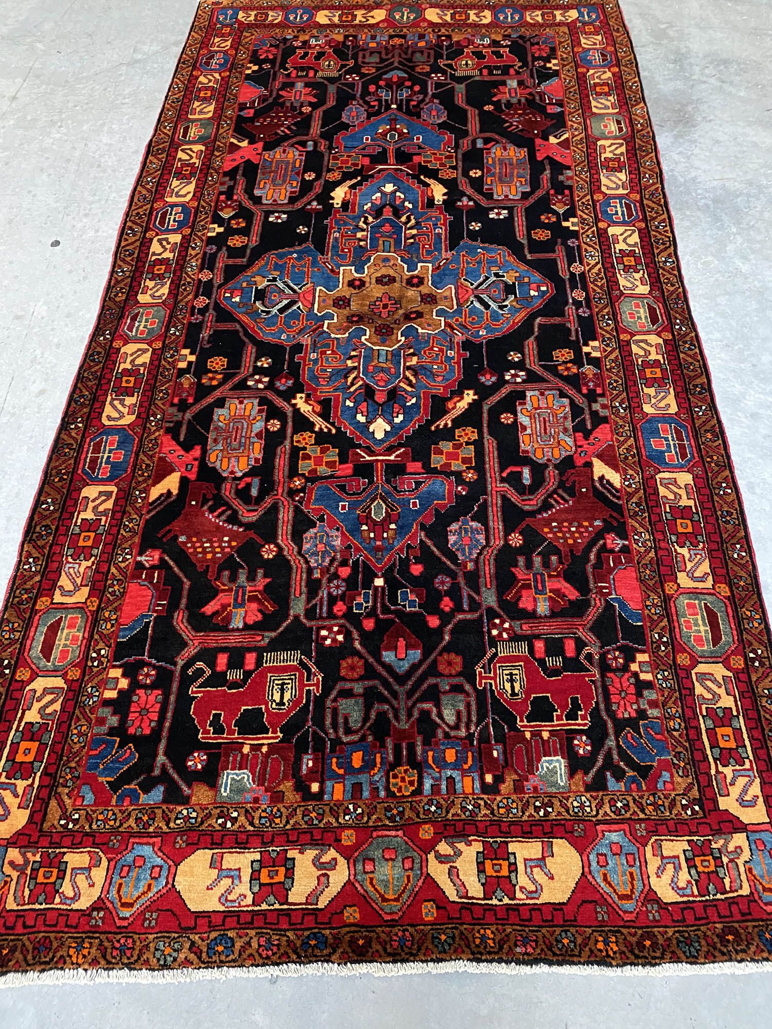 3.4x1.7M Unique Tribal Nahavand Rug - Image 2