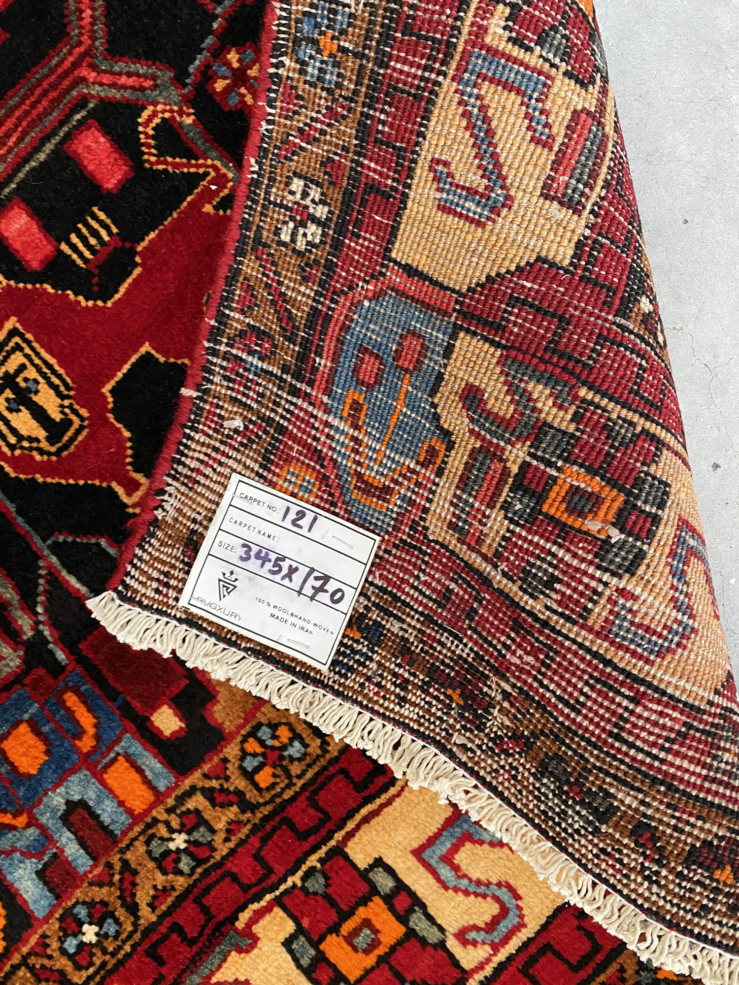3.4x1.7M Unique Tribal Nahavand Rug - Image 4