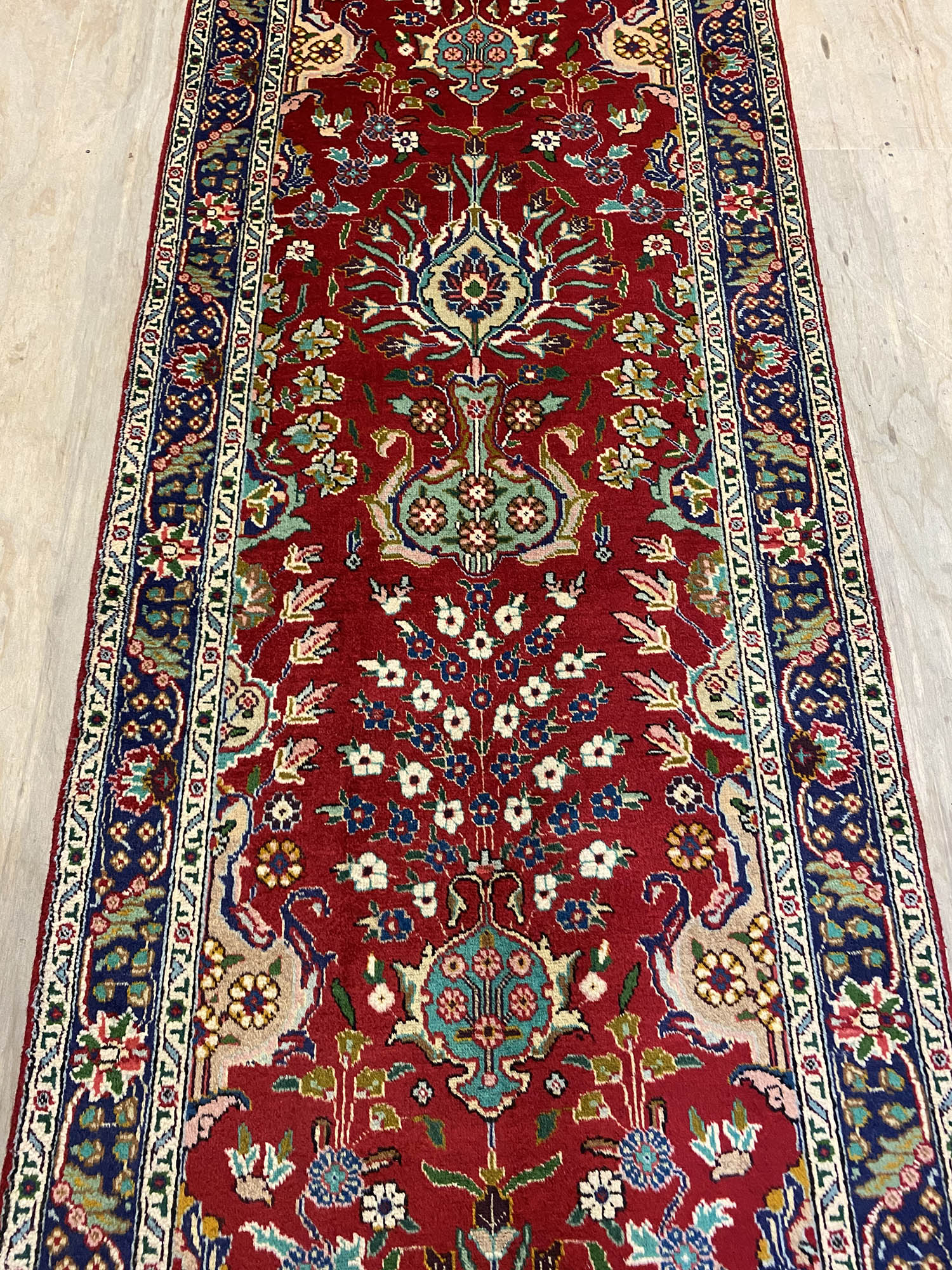 4.5M Vase Design Tabriz Persian Runner - Image 2