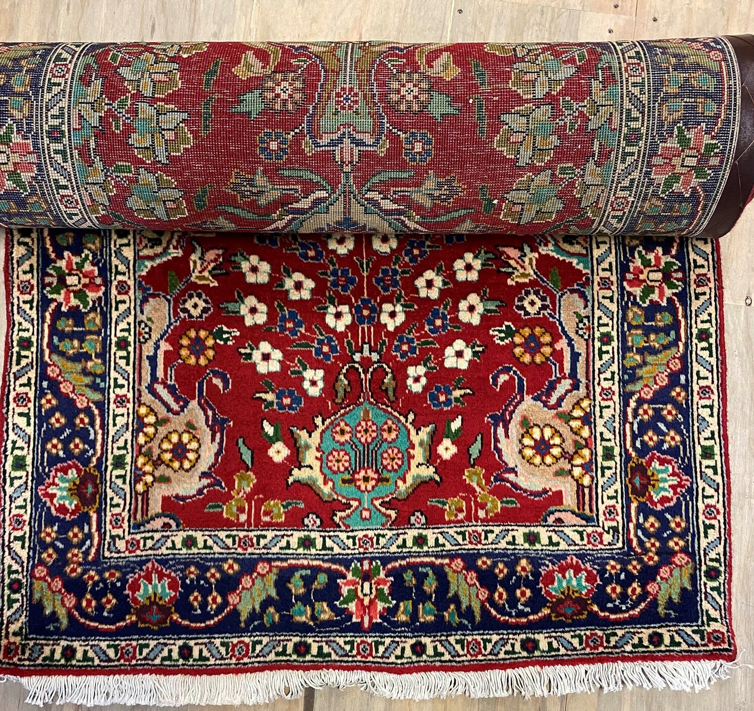 4.5M Vase Design Tabriz Persian Runner - Image 7