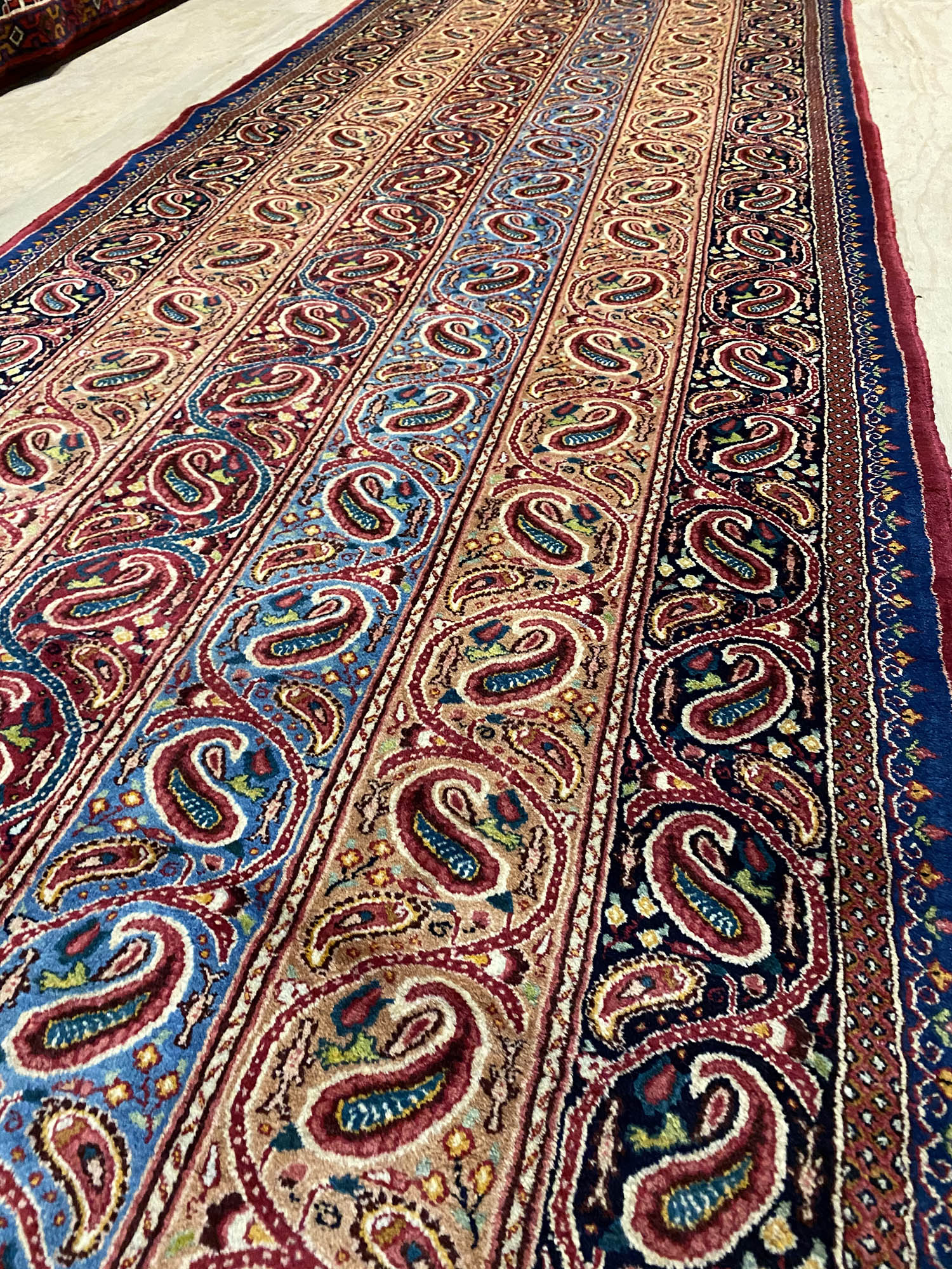 6.7 Antique Signed Mood Persian Runner (90 years old) - Image 8