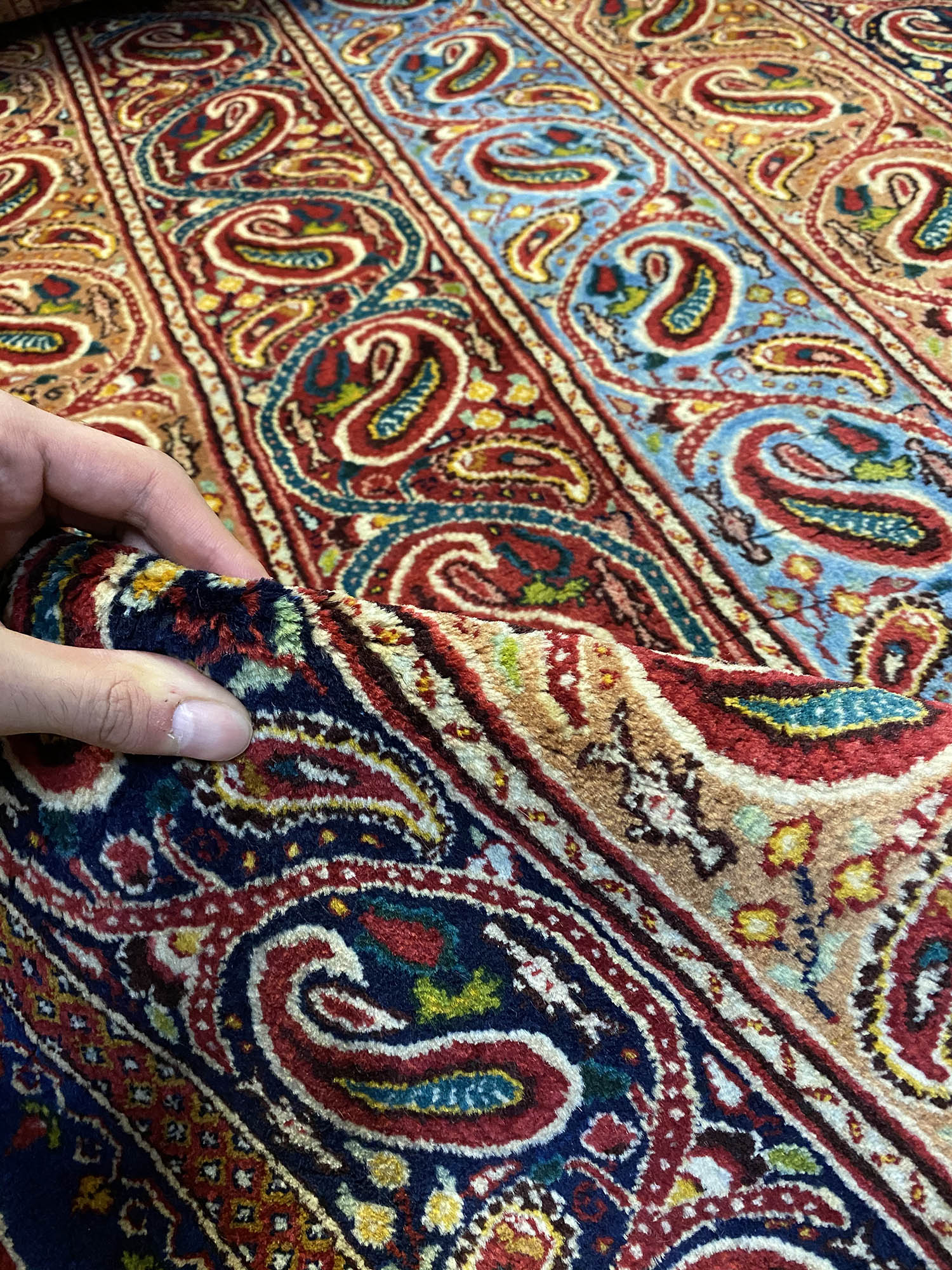 6.7 Antique Signed Mood Persian Runner (90 years old) - Image 9