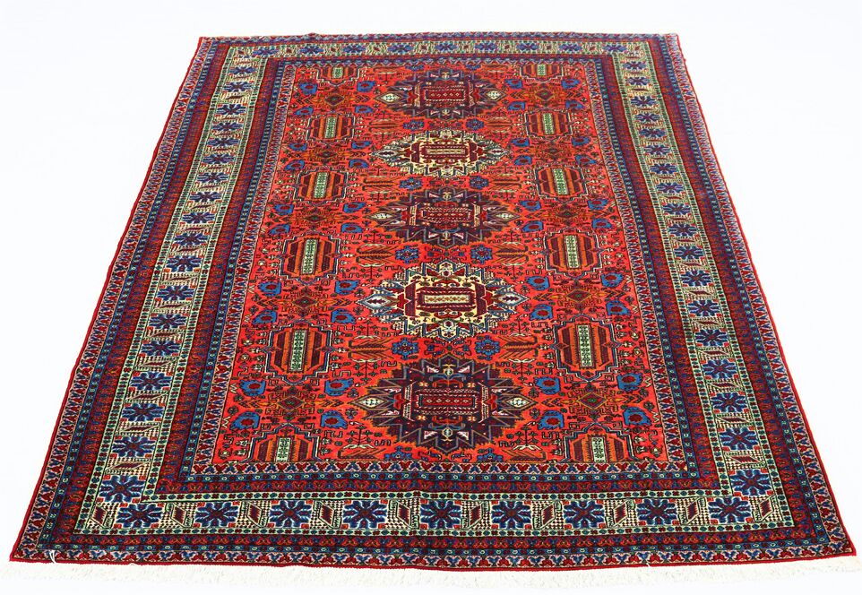 Antique Wool & Silk Ardebil Rug (60yrs) - Image 2