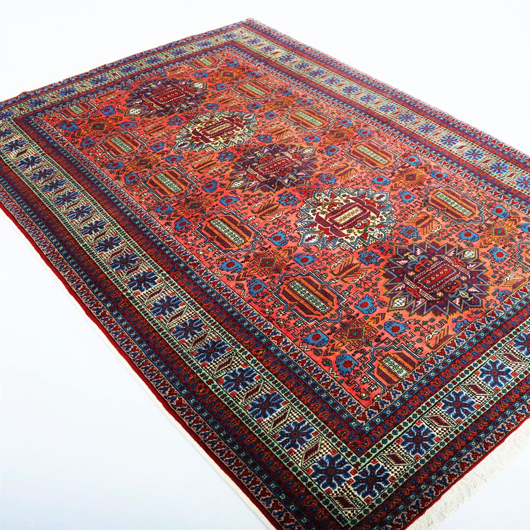 Antique Wool & Silk Ardebil Rug (60yrs) - Image 3