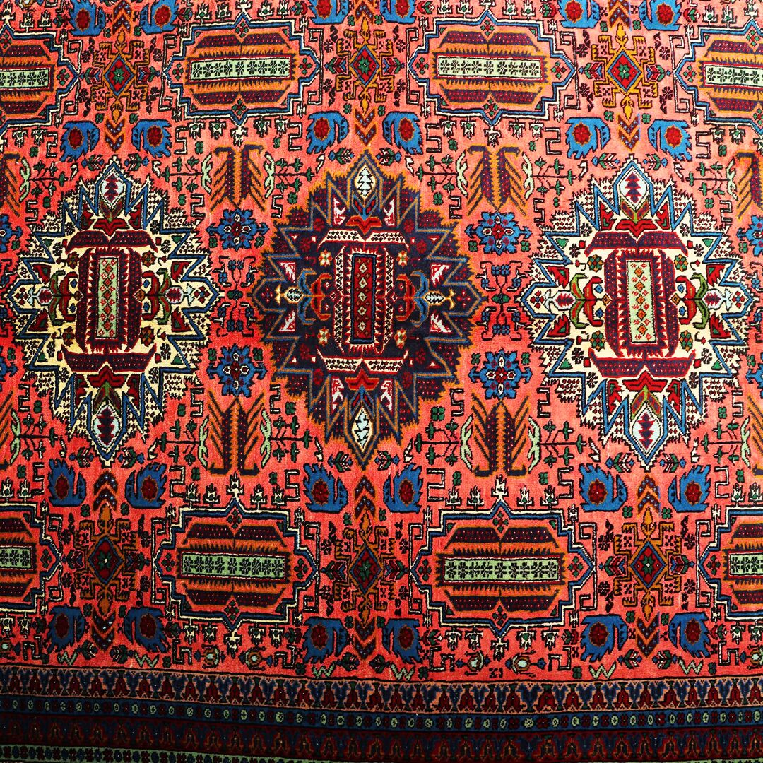 Antique Wool & Silk Ardebil Rug (60yrs) - Image 4