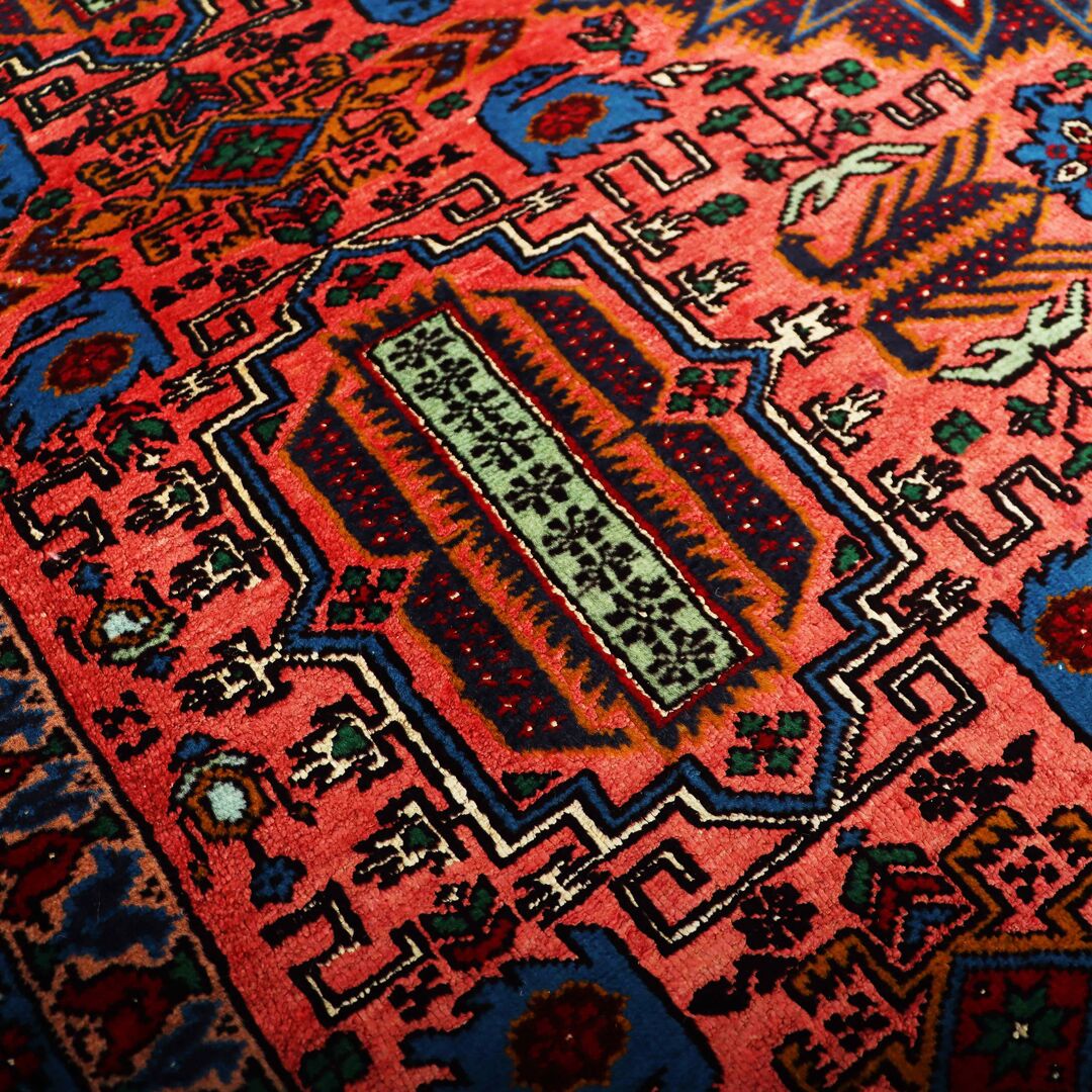 Antique Wool & Silk Ardebil Rug (60yrs) - Image 6