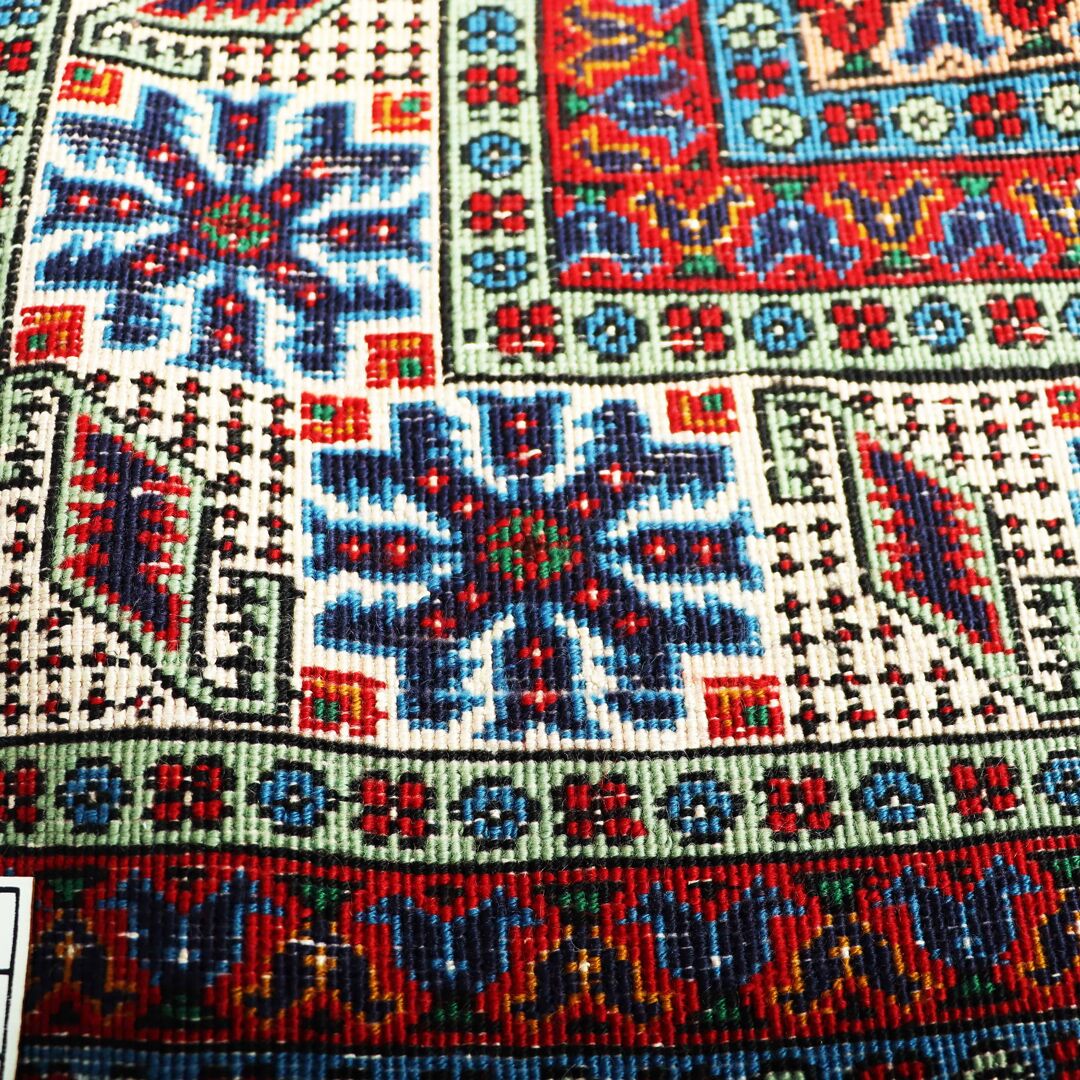 Antique Wool & Silk Ardebil Rug (60yrs) - Image 7