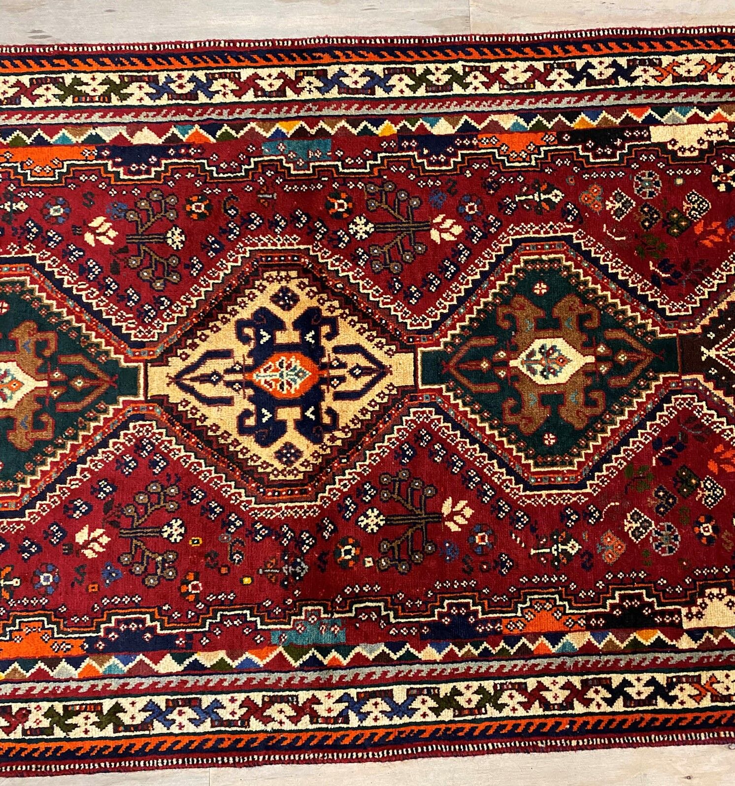 3M Qashghai Shiraz Persian Runner - Image 11
