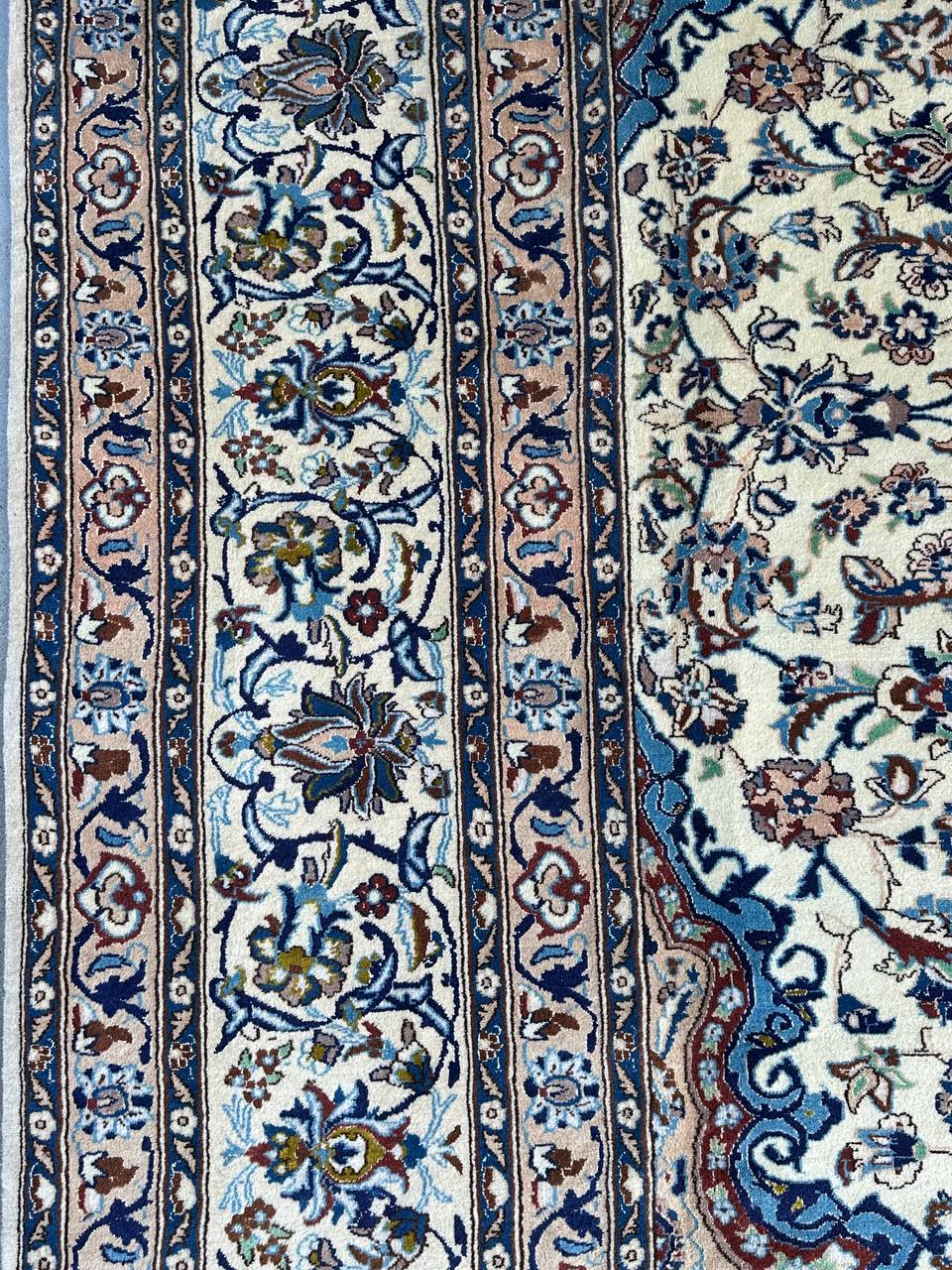 4x3M Silkinlaid Persian Rug Nain (9La) - Image 8