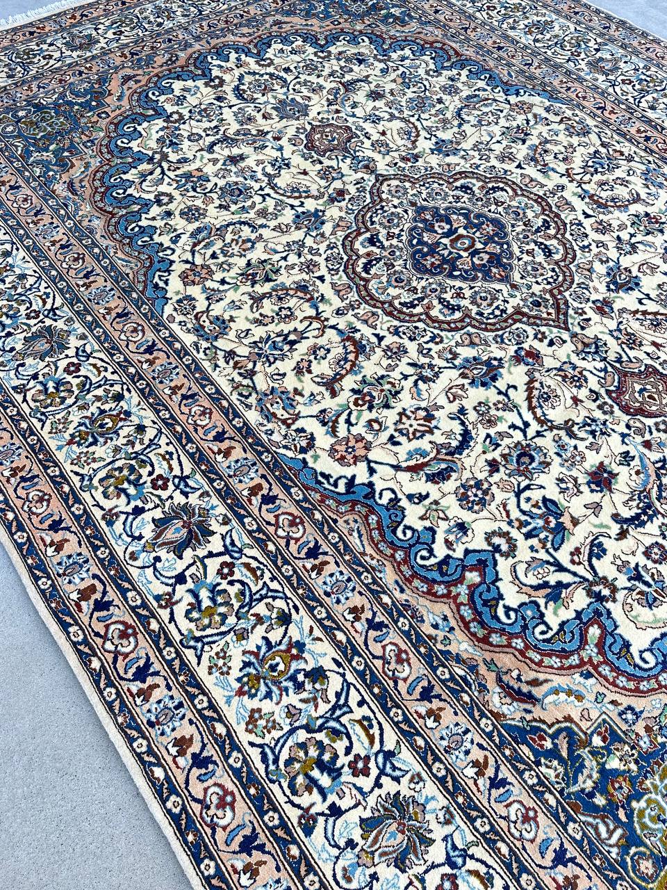 4x3M Silkinlaid Persian Rug Nain (9La) - Image 5
