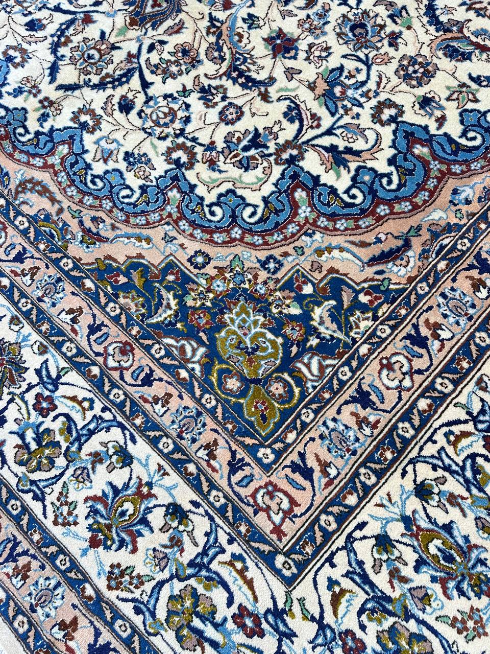 4x3M Silkinlaid Persian Rug Nain (9La) - Image 9