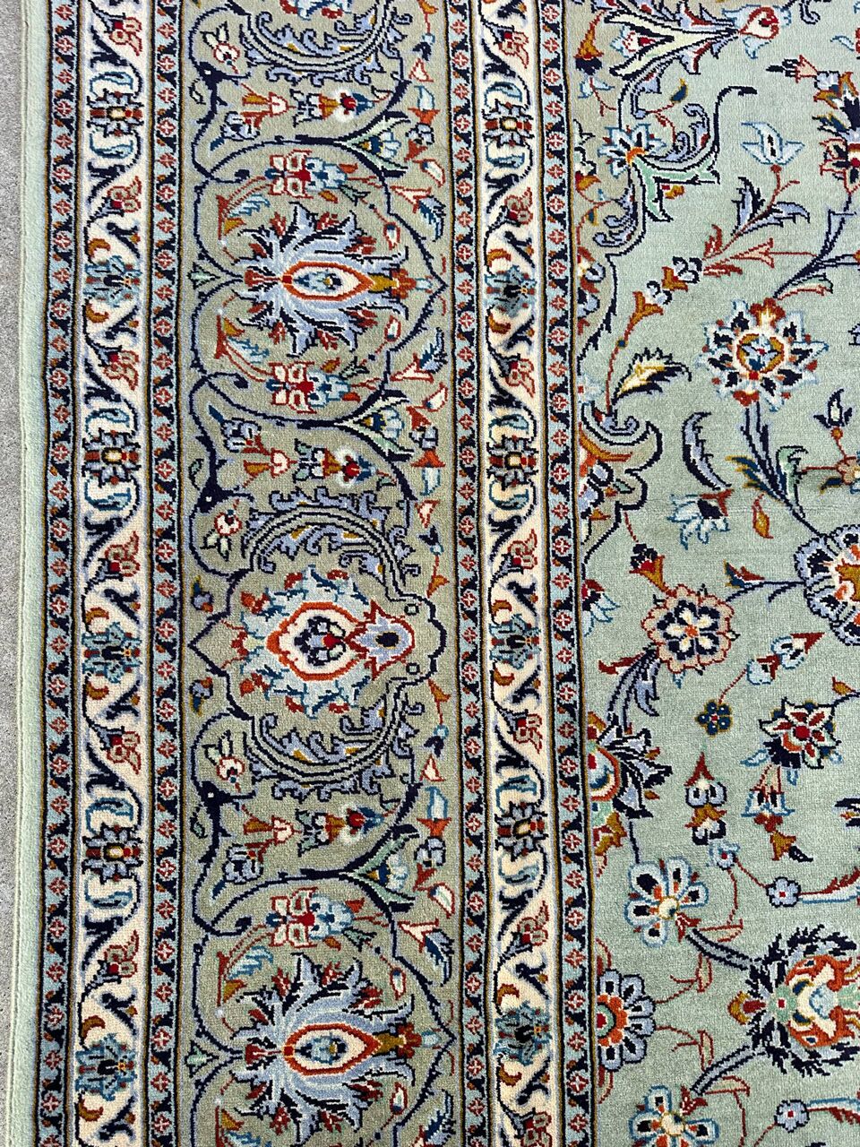 4x3M Fine Pistachio Tone Persian Kashan - Image 11