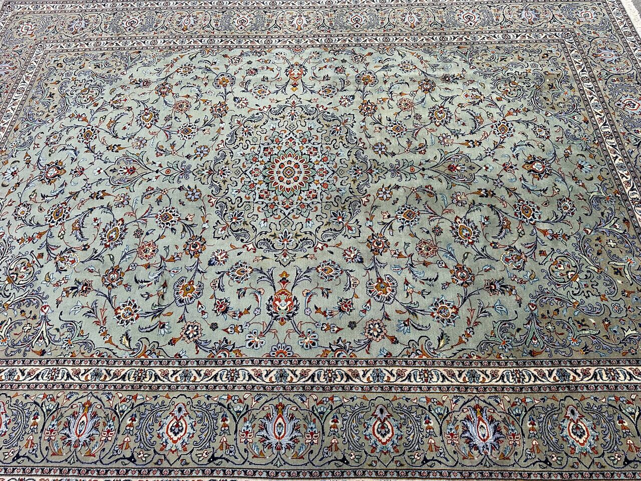 4x3M Fine Pistachio Tone Persian Kashan - Image 5