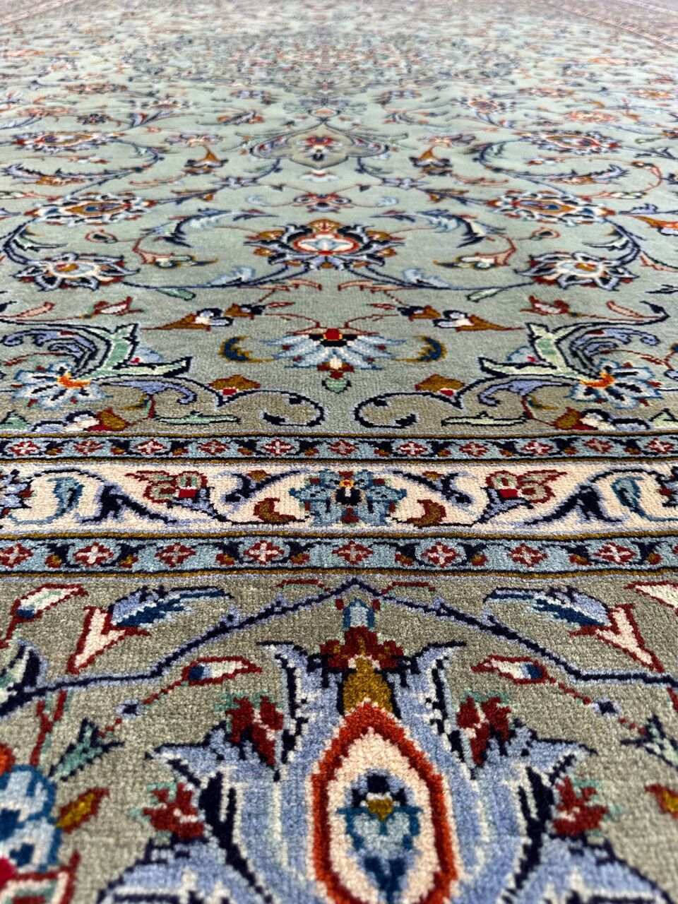 4x3M Fine Pistachio Tone Persian Kashan - Image 8