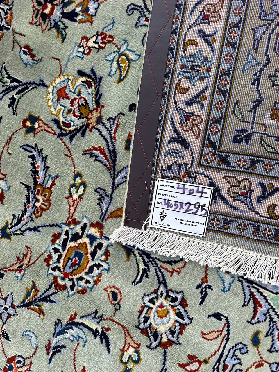 4x3M Fine Pistachio Tone Persian Kashan - Image 13
