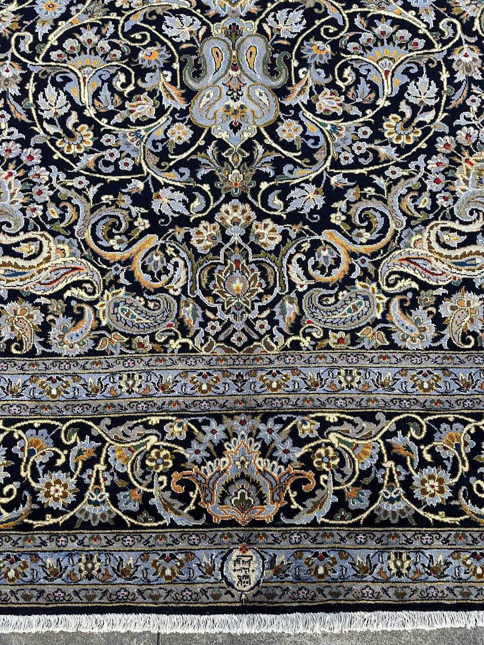 4x3M Fine Signed Persian Kashan Rug - Image 9