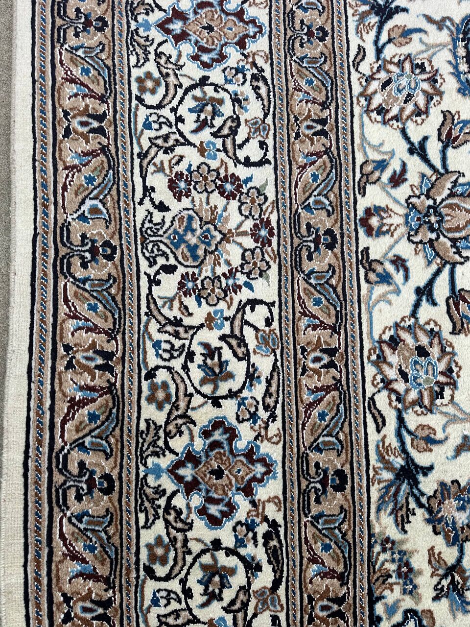 3.5x2.5M Fine Silkinlaid Rug Nain (9La) - Image 6