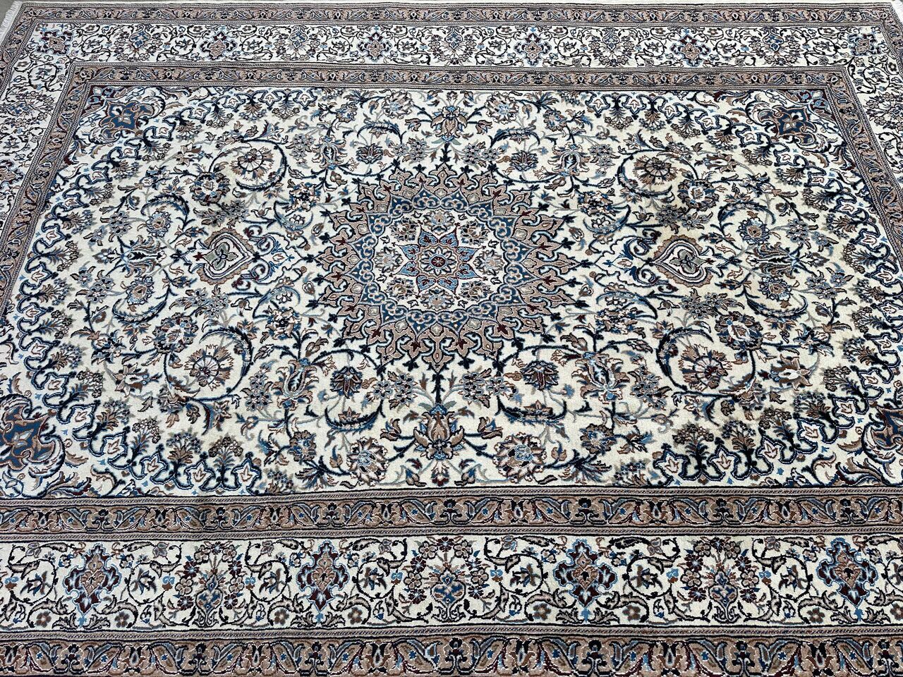 3.5x2.5M Fine Silkinlaid Rug Nain (9La) - Image 7