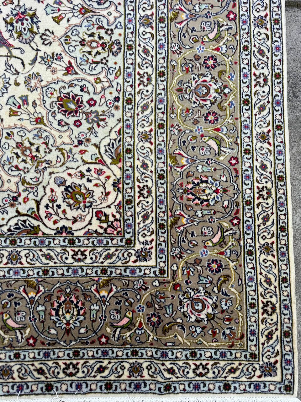 3.5x2.5M Beige Persian Kashan Rug - Image 12