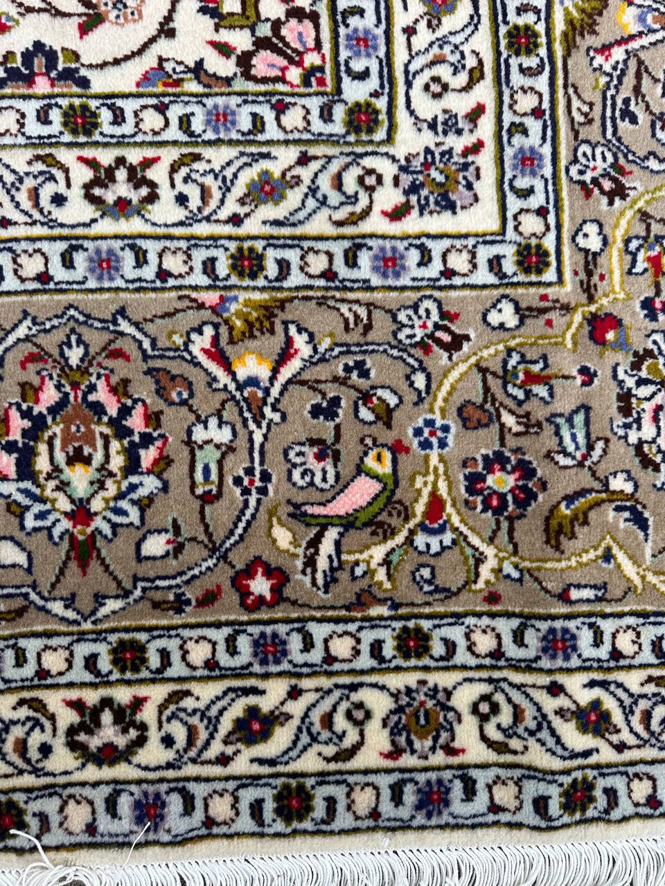 3.5x2.5M Beige Persian Kashan Rug - Image 14