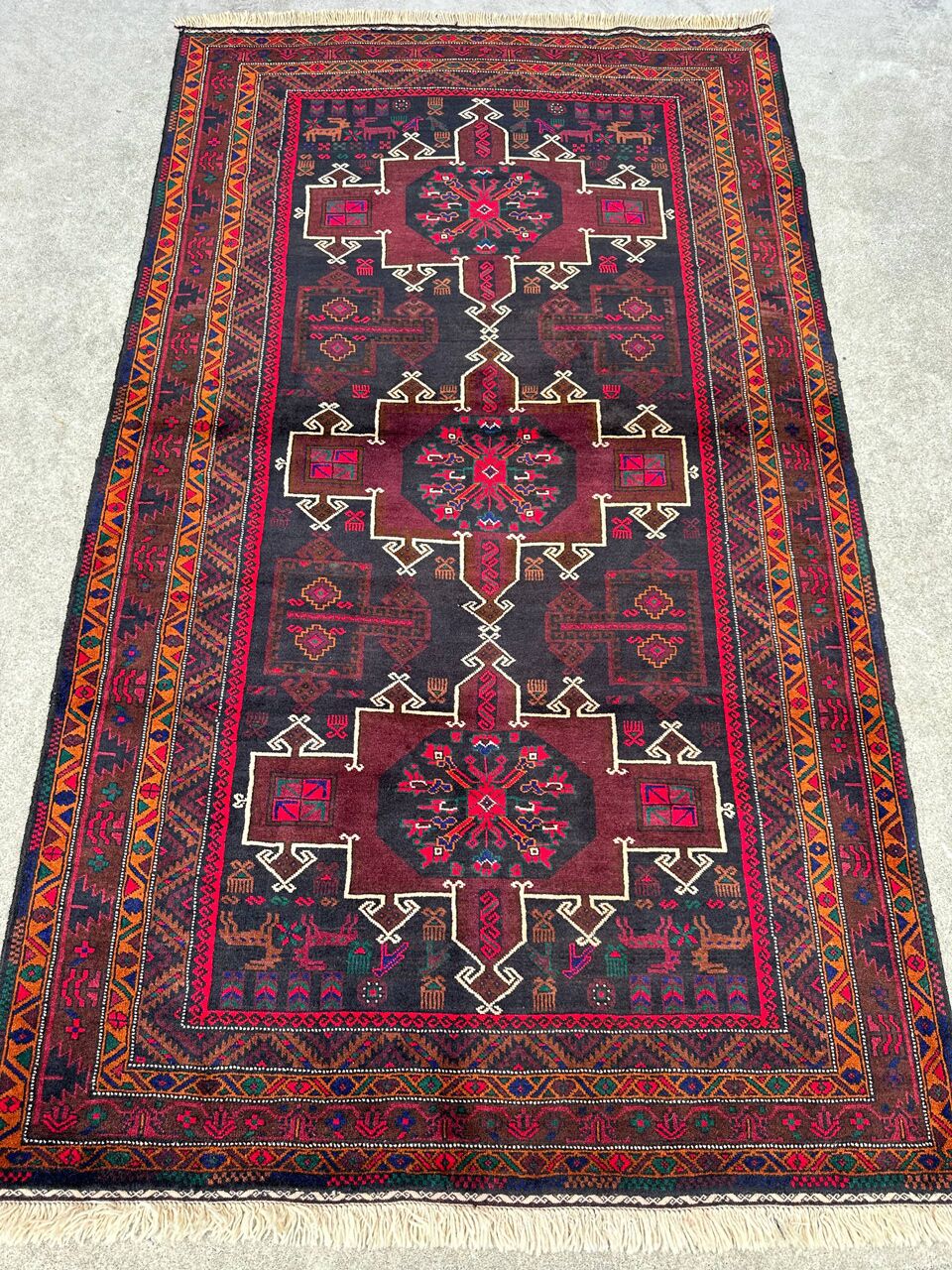2.1x1.2M Kurdi Quchan Rug - Image 2