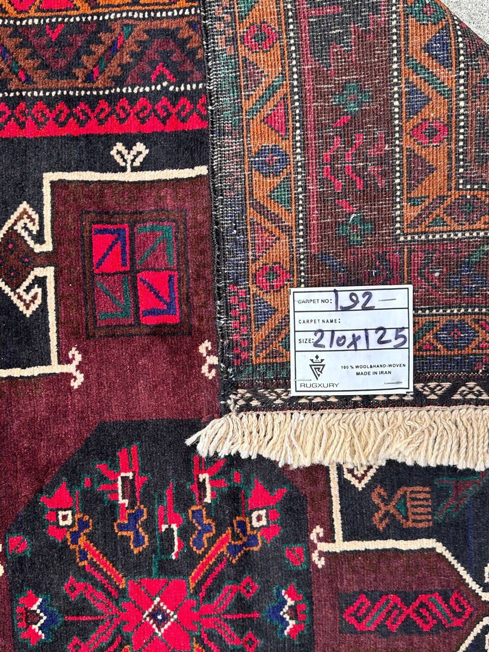 2.1x1.2M Kurdi Quchan Rug - Image 7