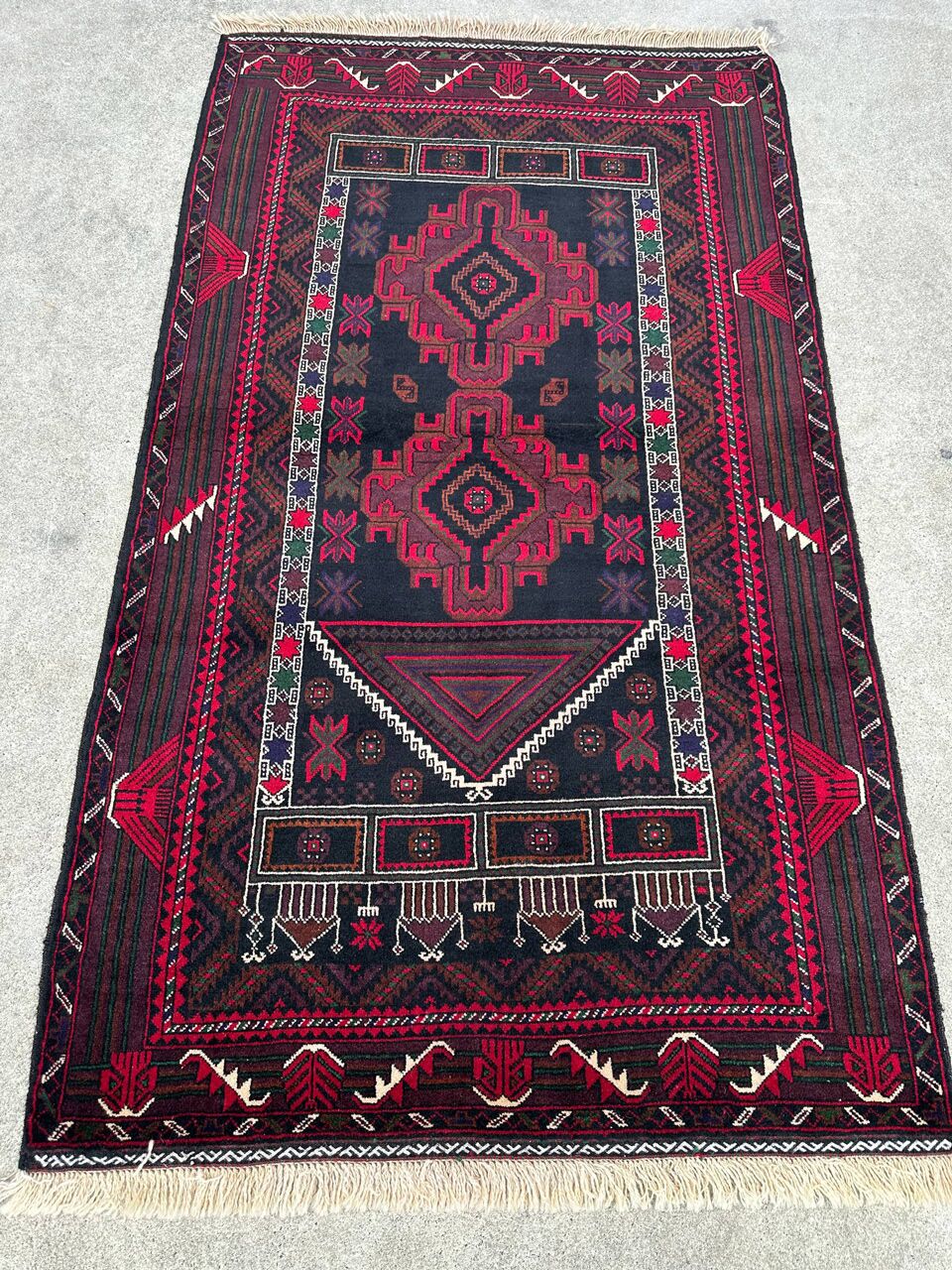 1.6x0.9M Persian Balouchi Nomadic Rug - Image 2