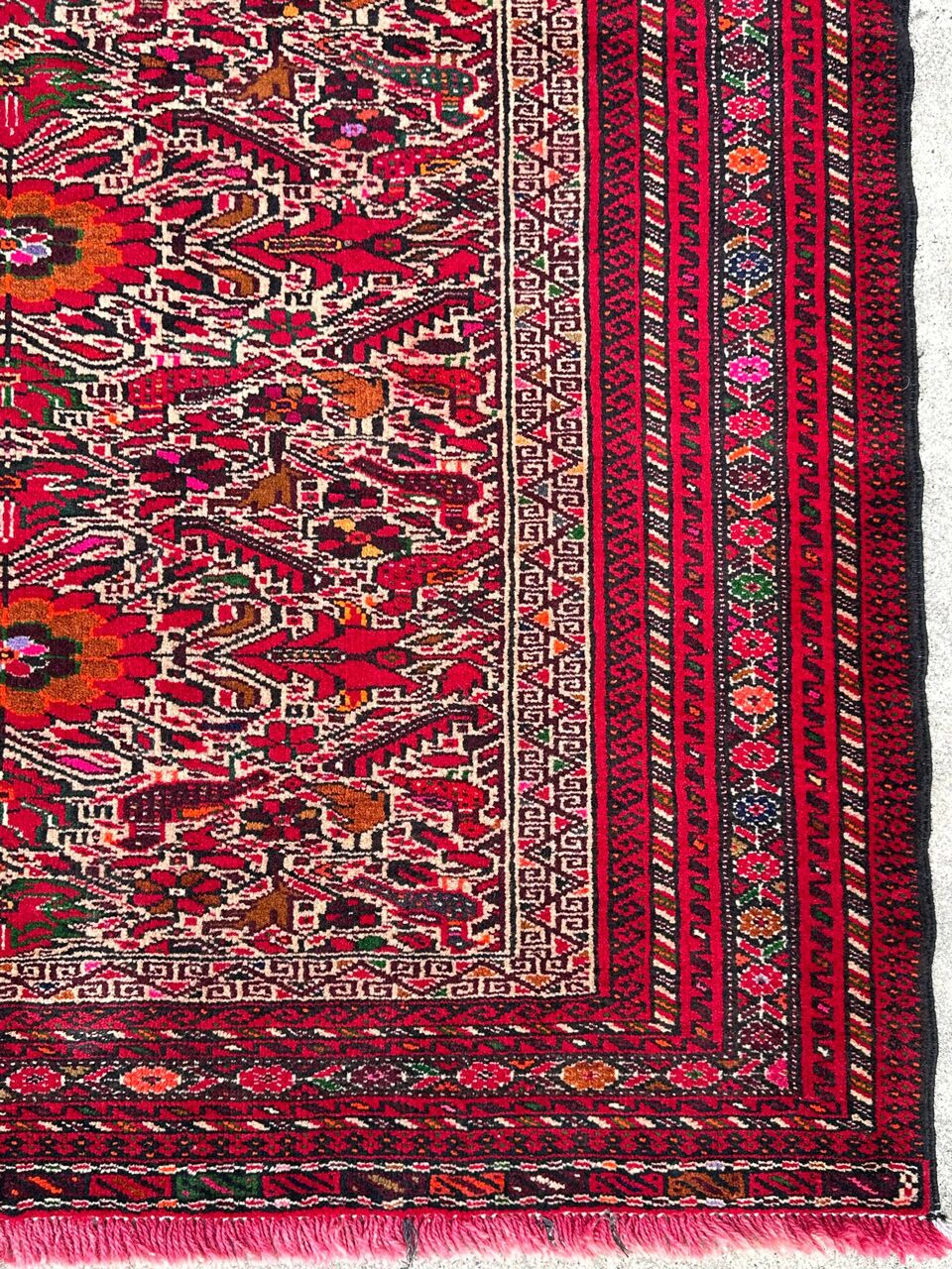 1.4x1.2M Antique Persian Balouchi Rug - Image 5
