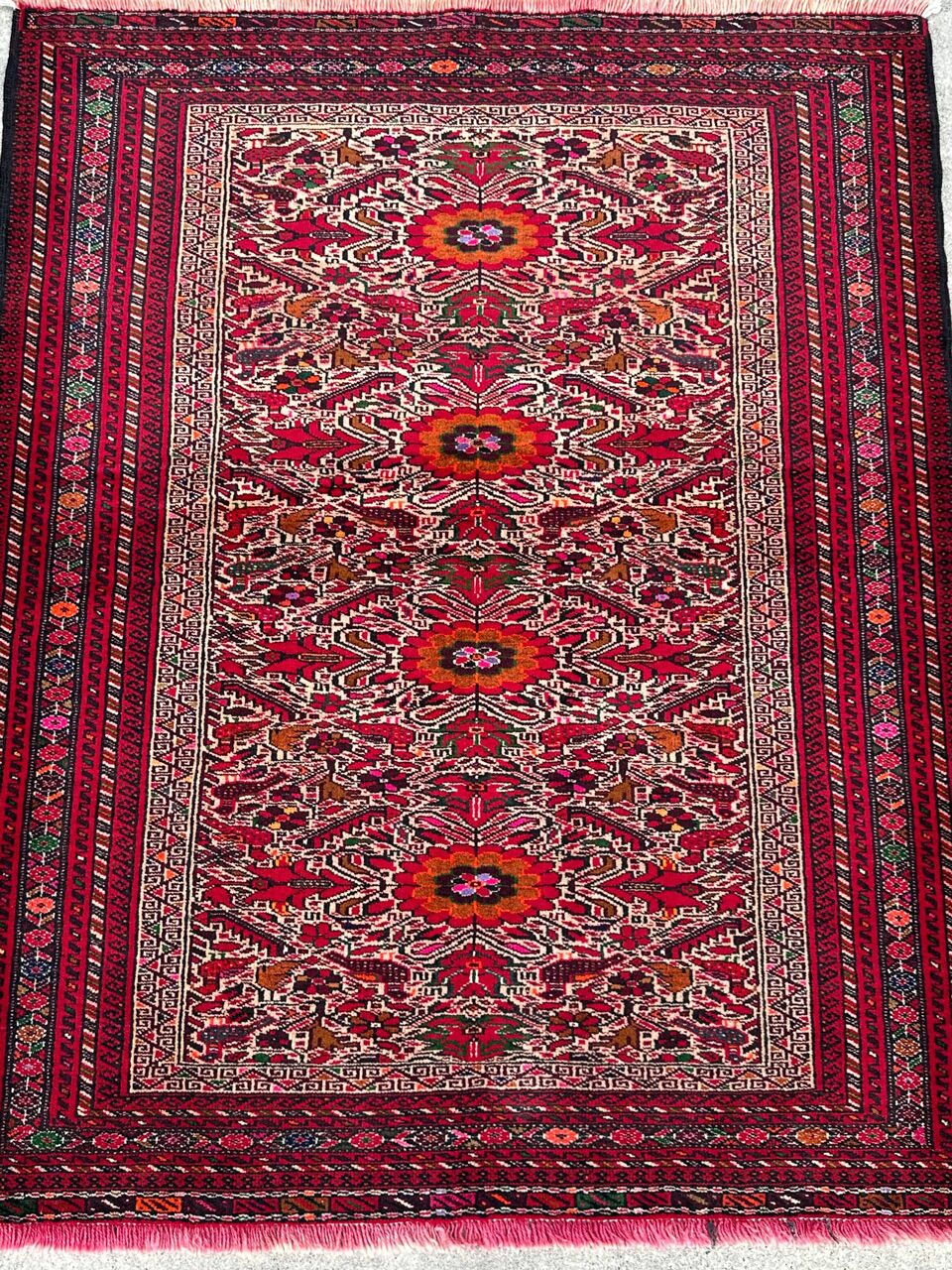 1.4x1.2M Antique Persian Balouchi Rug - Image 2