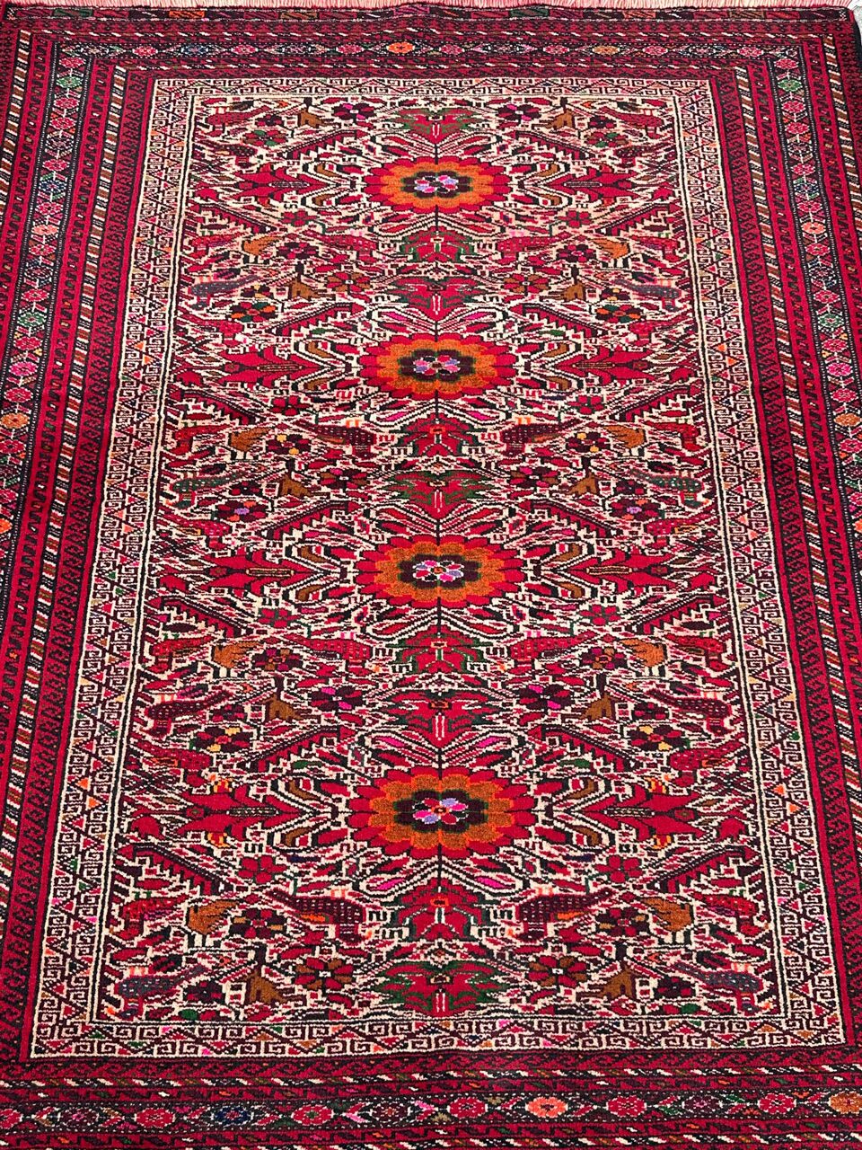 1.4x1.2M Antique Persian Balouchi Rug