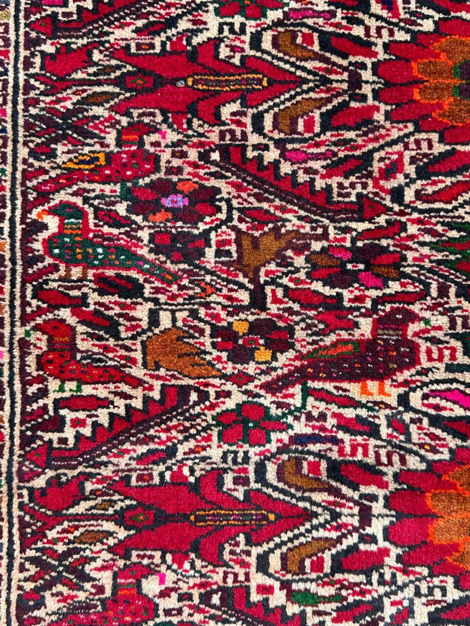 1.4x1.2M Antique Persian Balouchi Rug - Image 4