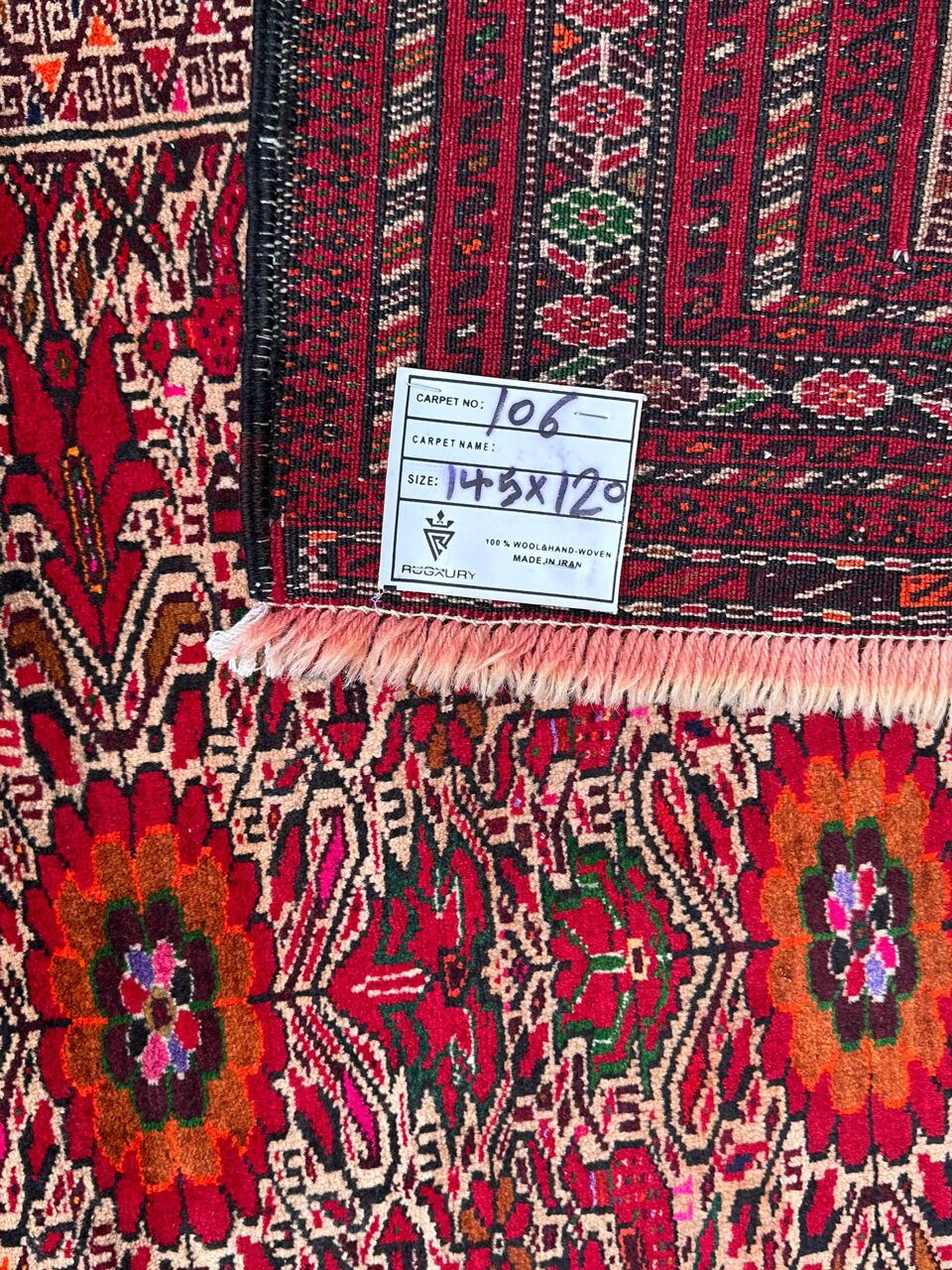 1.4x1.2M Antique Persian Balouchi Rug - Image 7