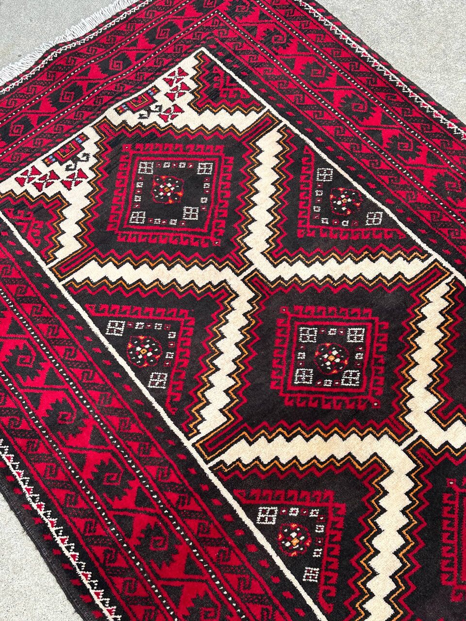 2x1M Persian Balouchi Nomadic Rug - Image 7