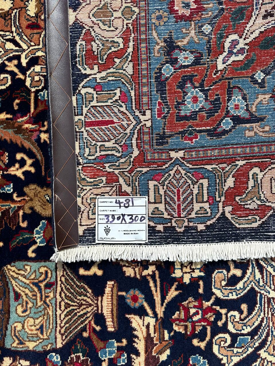Authentic hand-knotted Persian rug back showing individual knots — how to identify genuine Persian rugs Australia