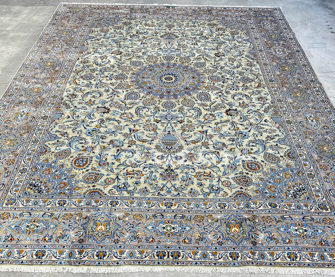 4x3M Signed Pistachio Tone Persian Kashan