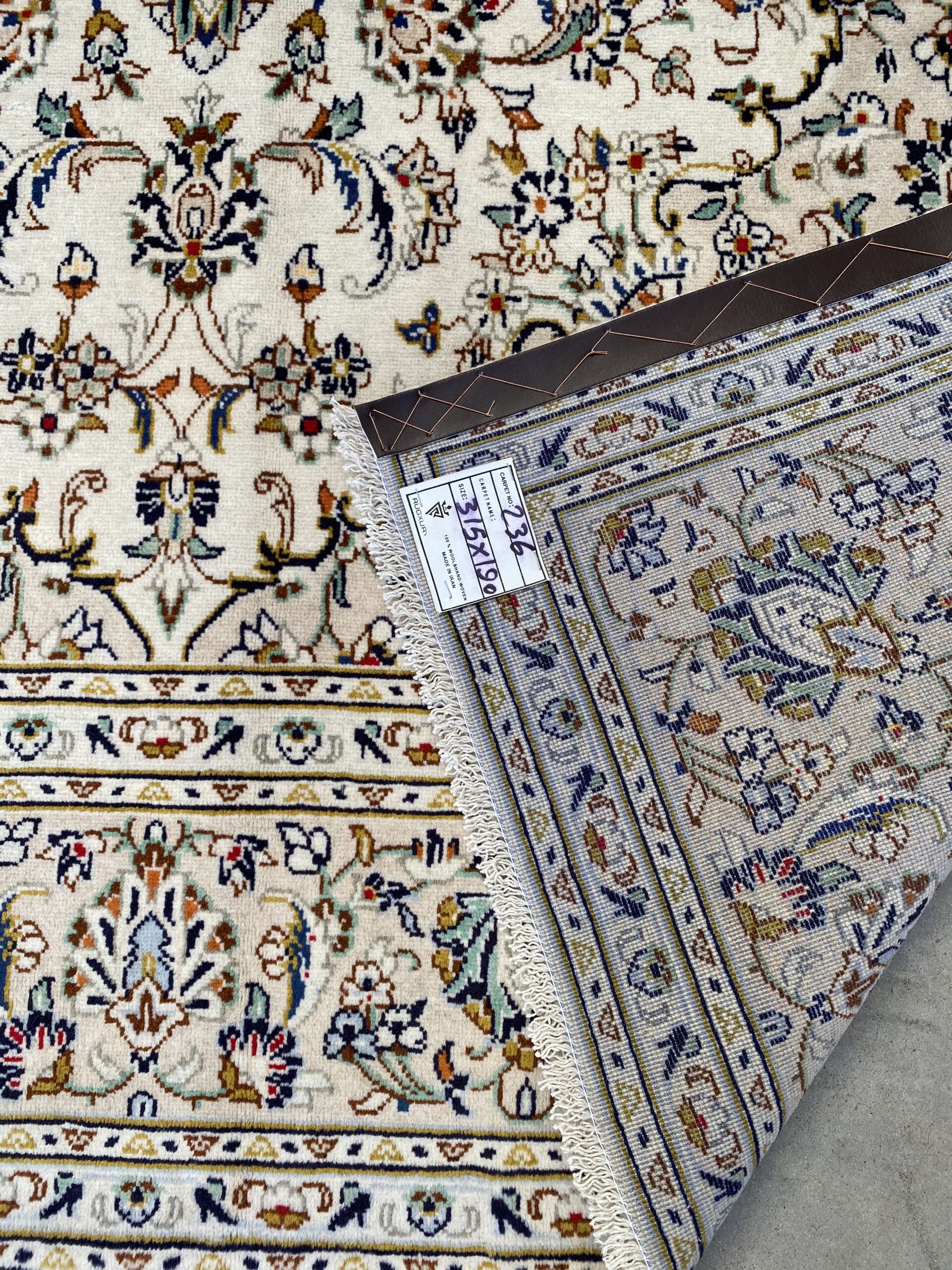 3x2M Beige Persian Kashan - Image 7