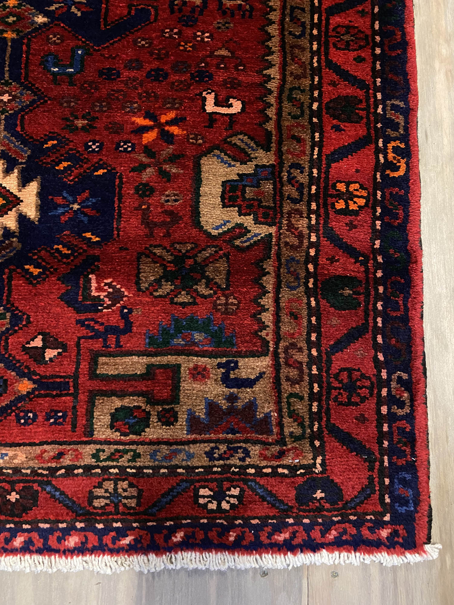 1.5x0.9M Antique Hamadan Persian Rug - Image 3