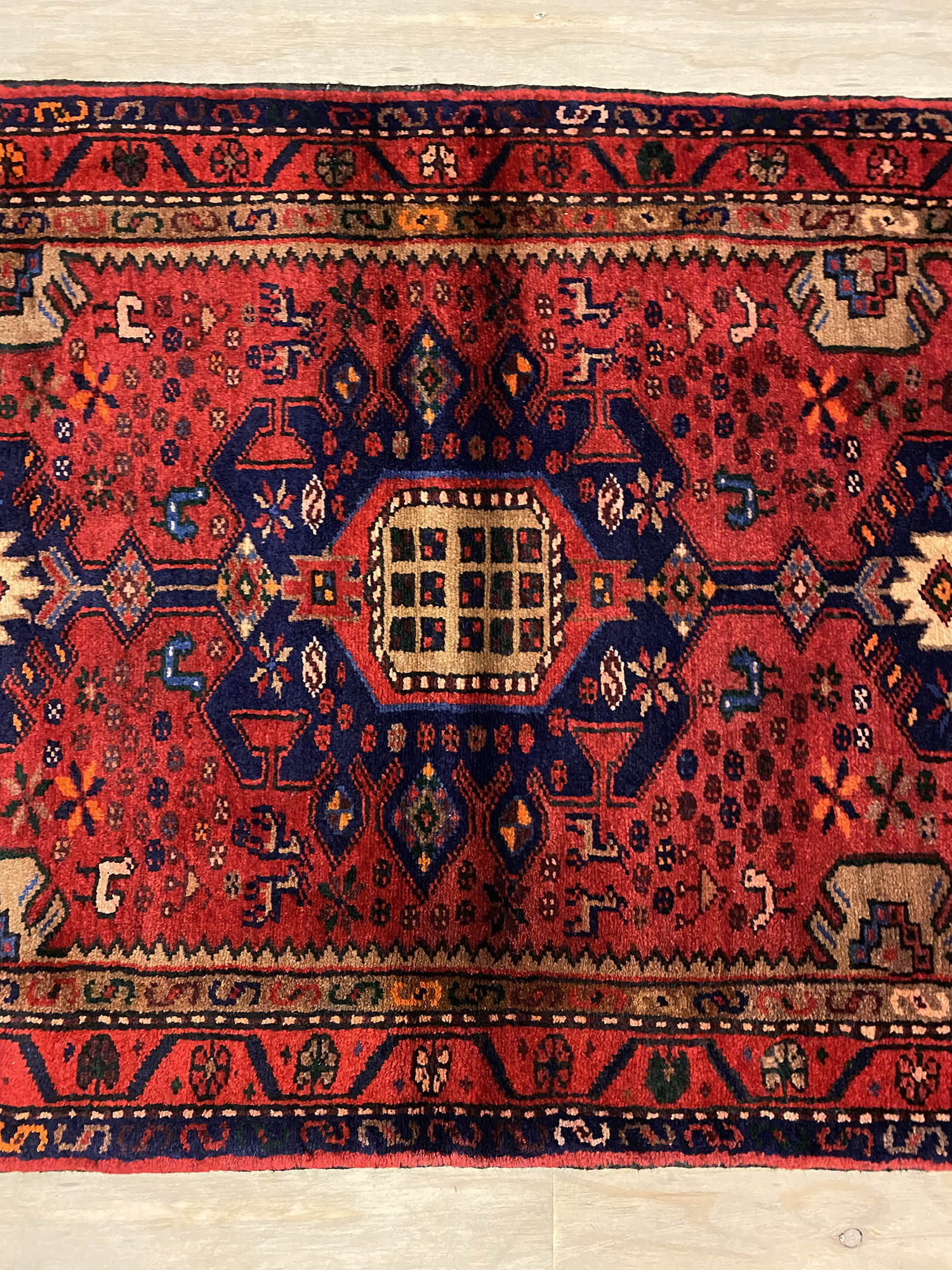 1.5x0.9M Antique Hamadan Persian Rug - Image 4