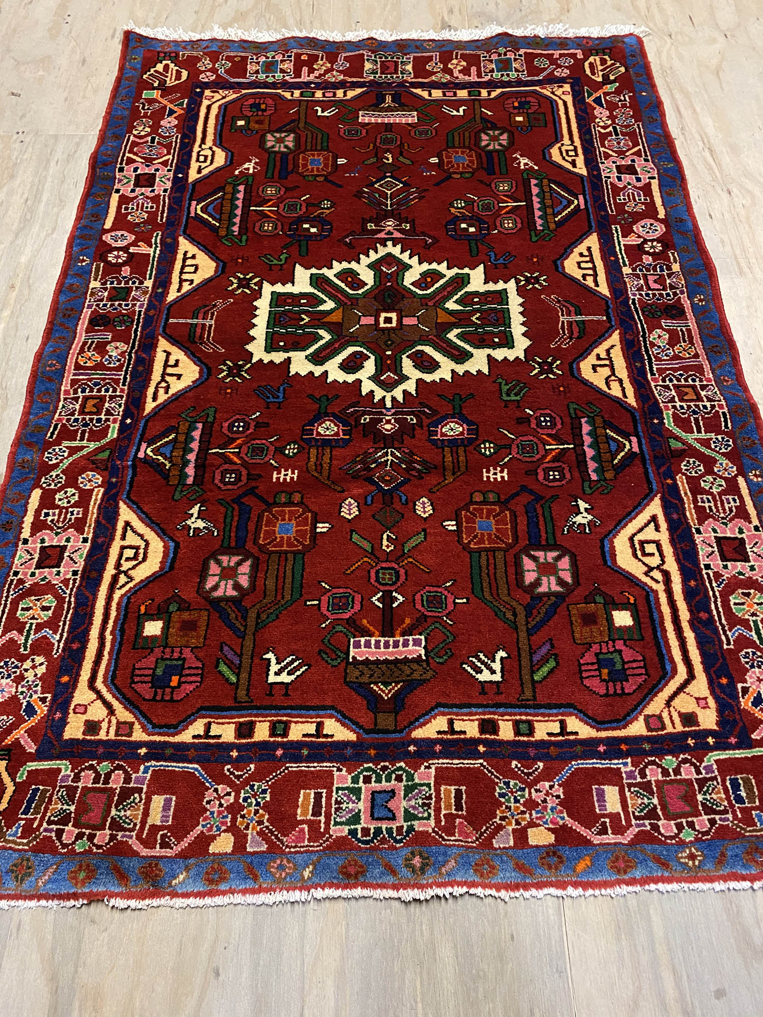 1.6x1.1M Persian Hamedan Rug - Image 6