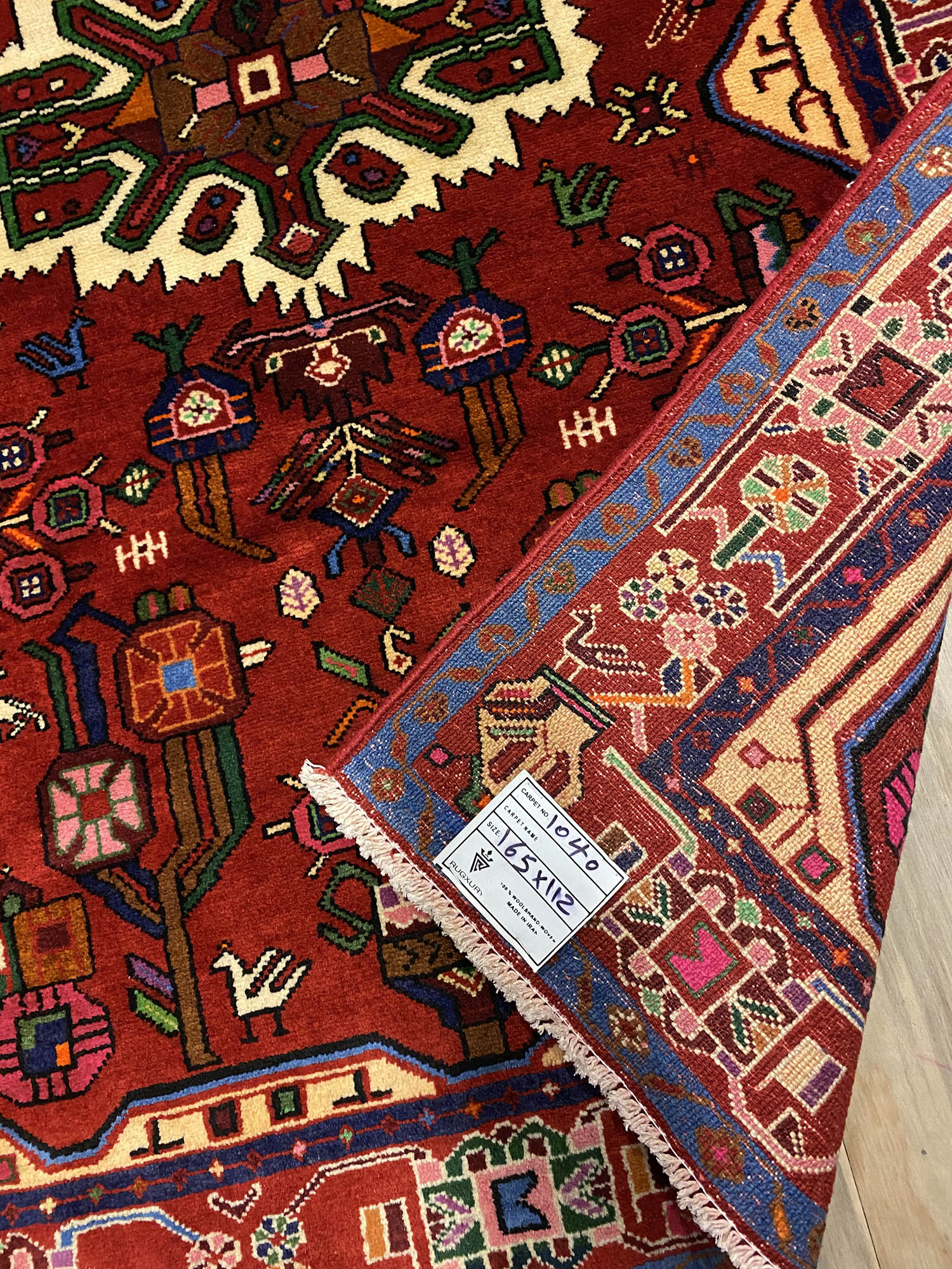 1.6x1.1M Persian Hamedan Rug - Image 5