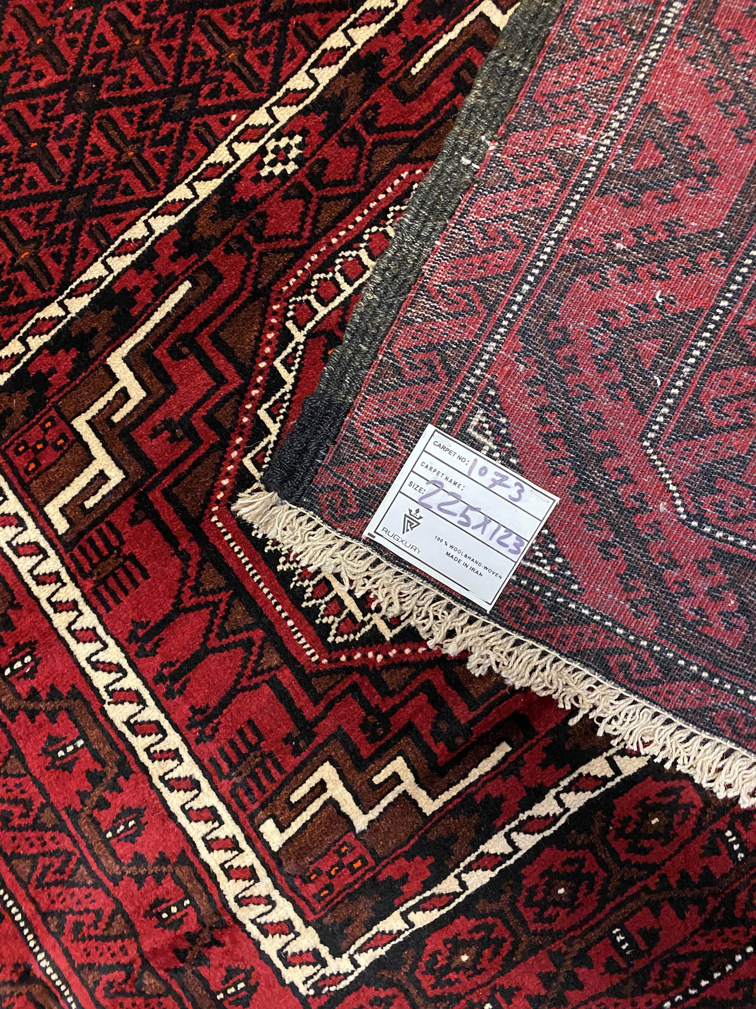2.2x1.2M Persian Balouchi Nomadic Rug - Image 7