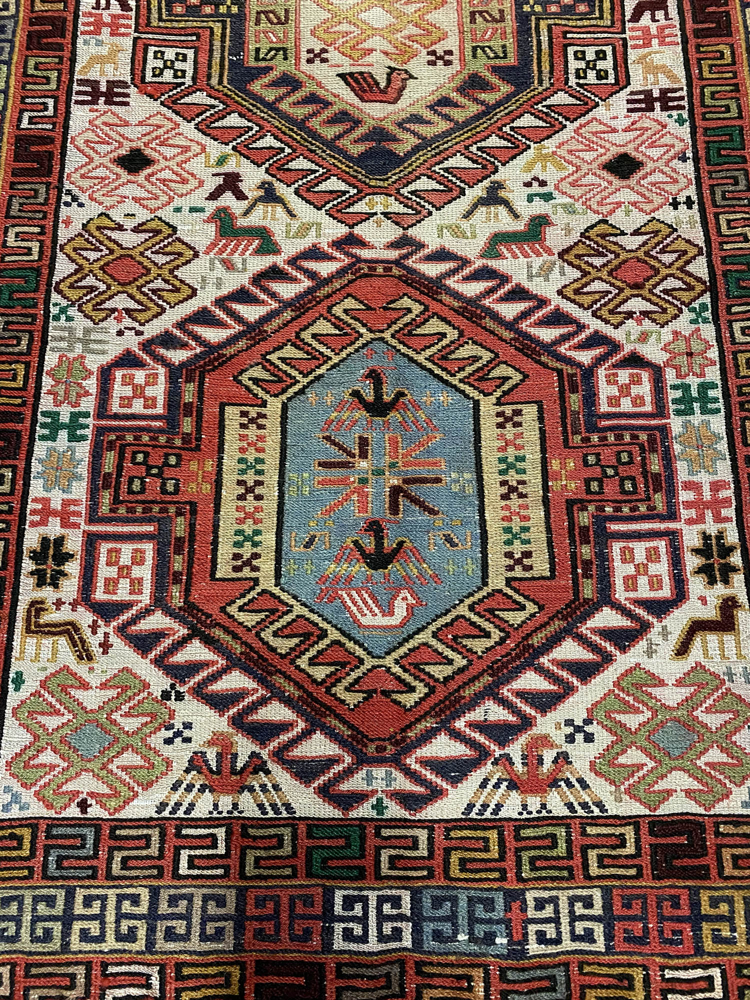 1x0.8M Persian Ardebil Sumak Kilim Rug - Image 4