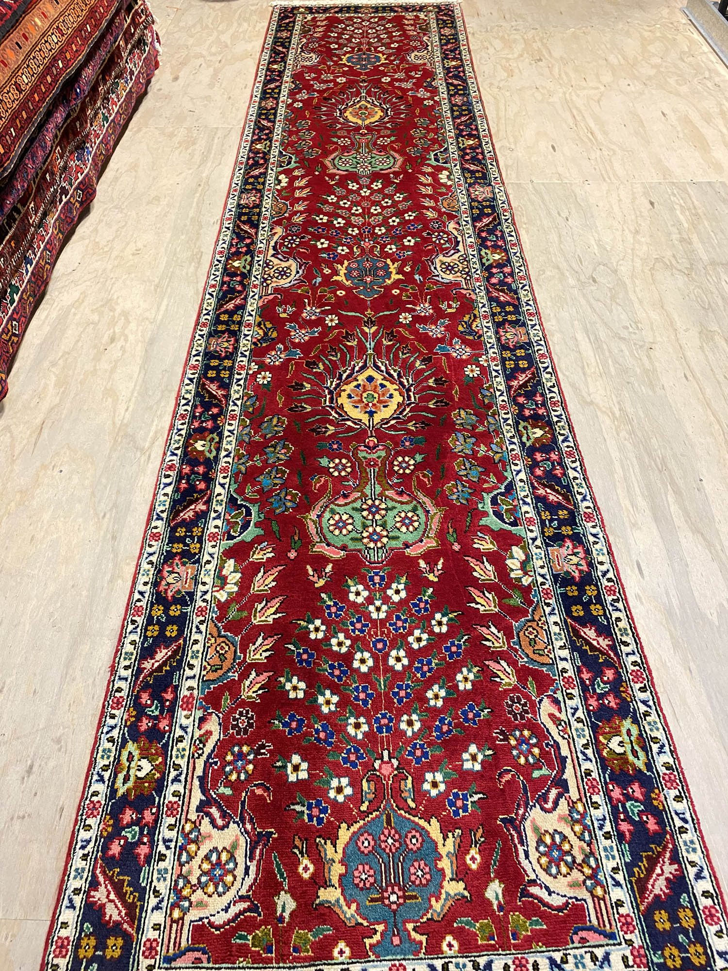 3.8M Vase Design Tabriz Persian Runner - Image 2