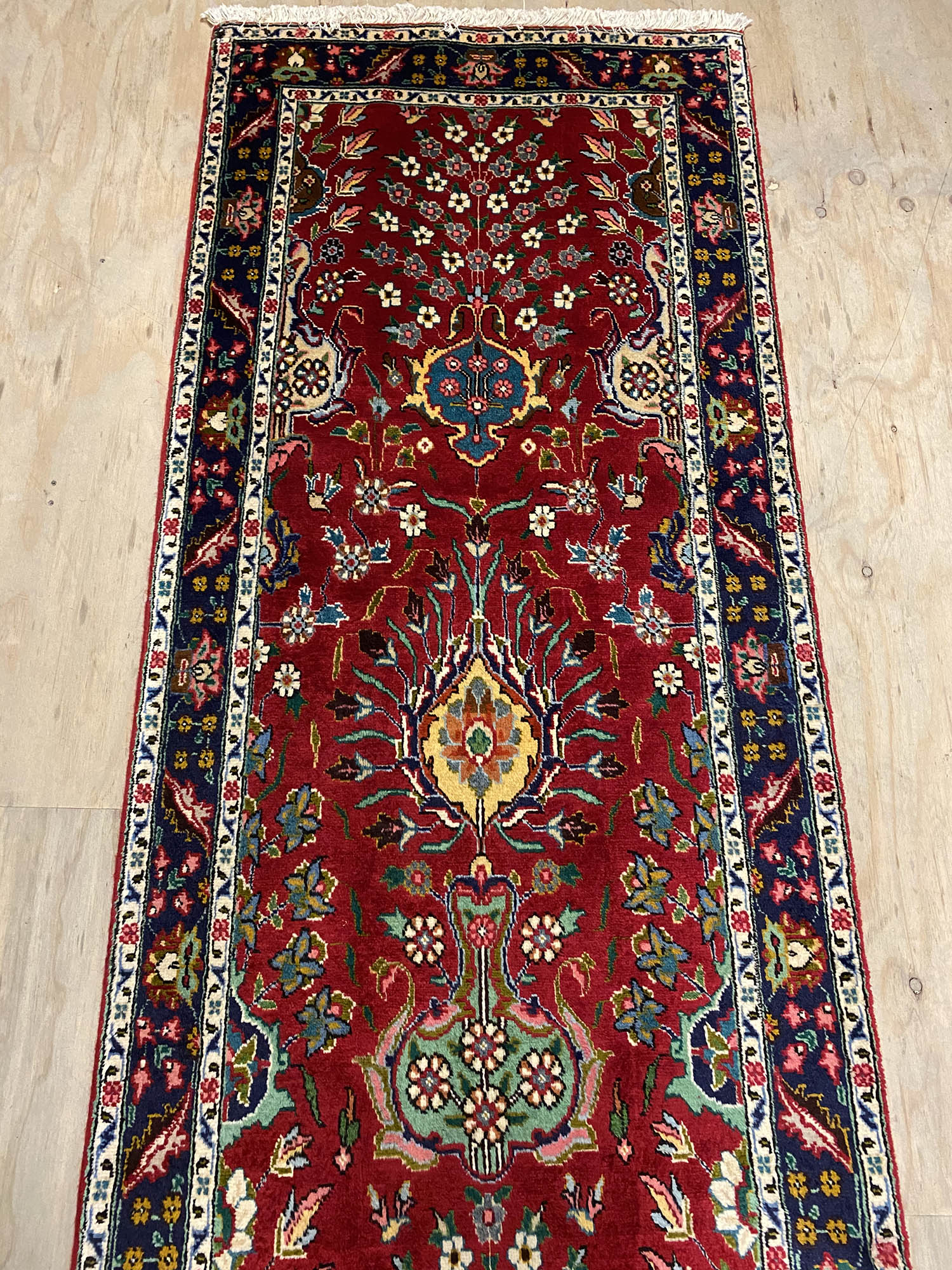 3.8M Vase Design Tabriz Persian Runner - Image 5