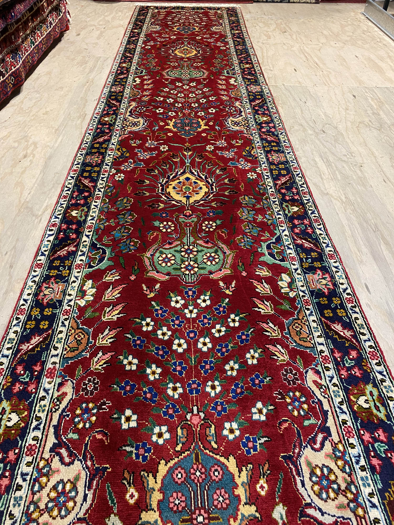 3.8M Vase Design Tabriz Persian Runner - Image 8